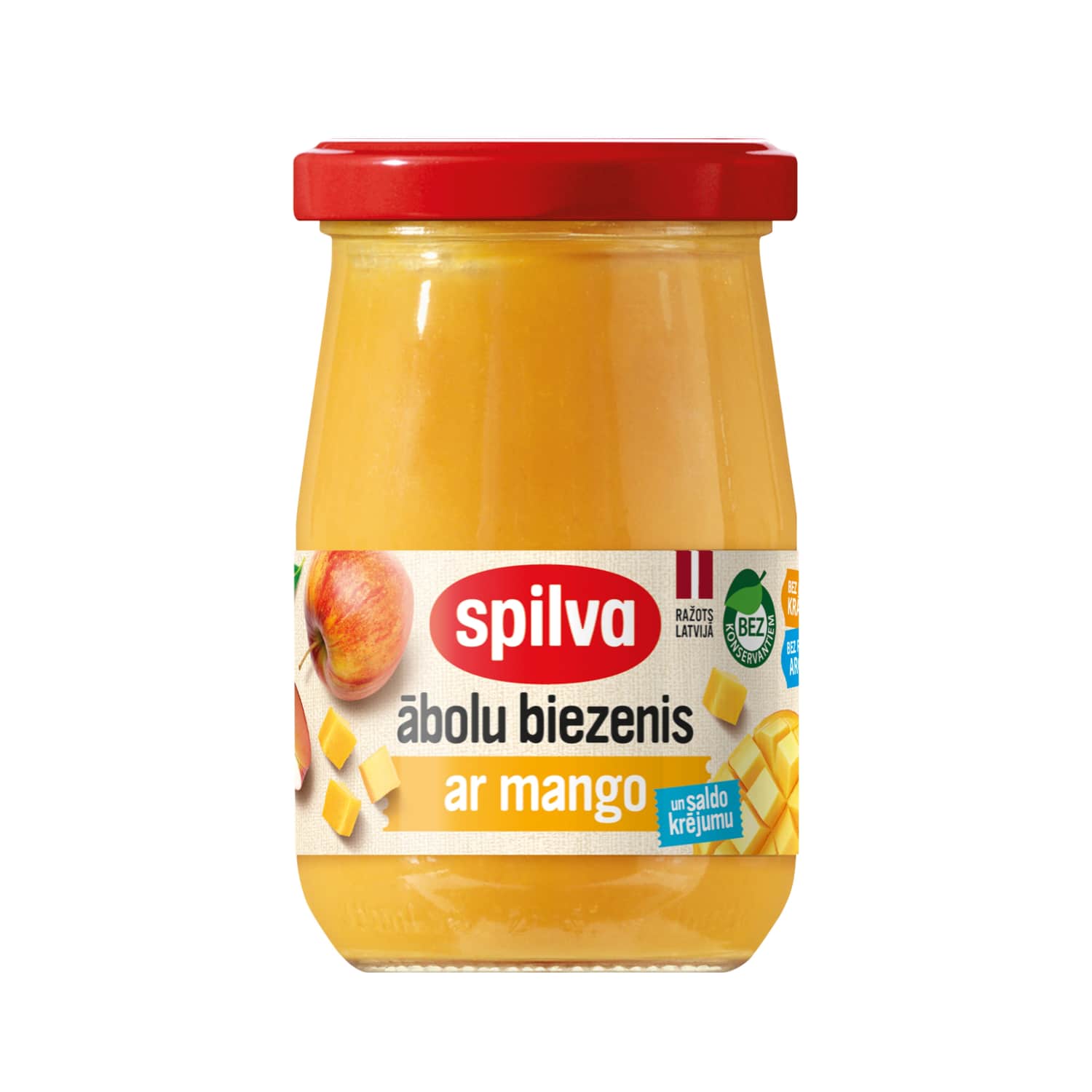 Ābolu biezenis Spilva ar mango 300g