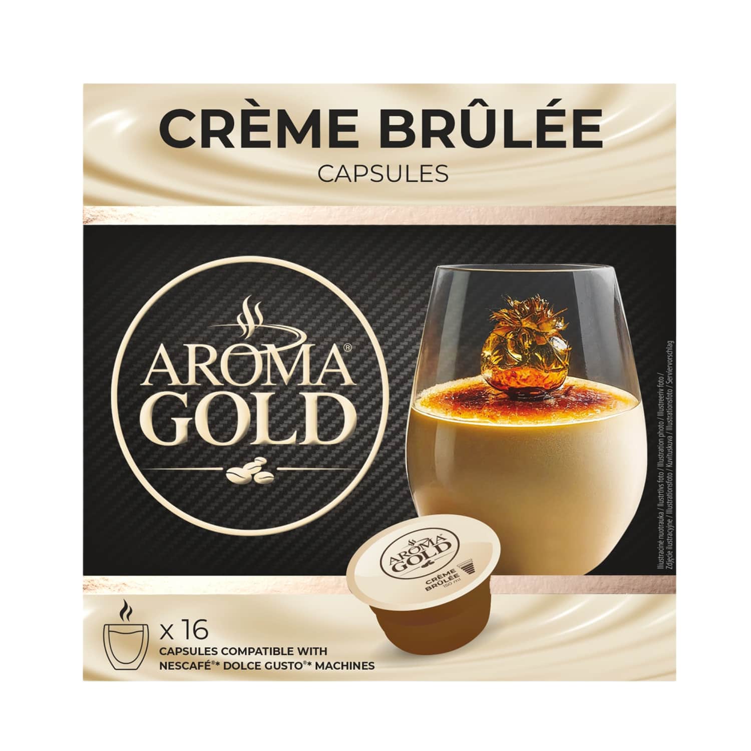 Kohvikapslid Aroma Gold Creme Brulee 256g