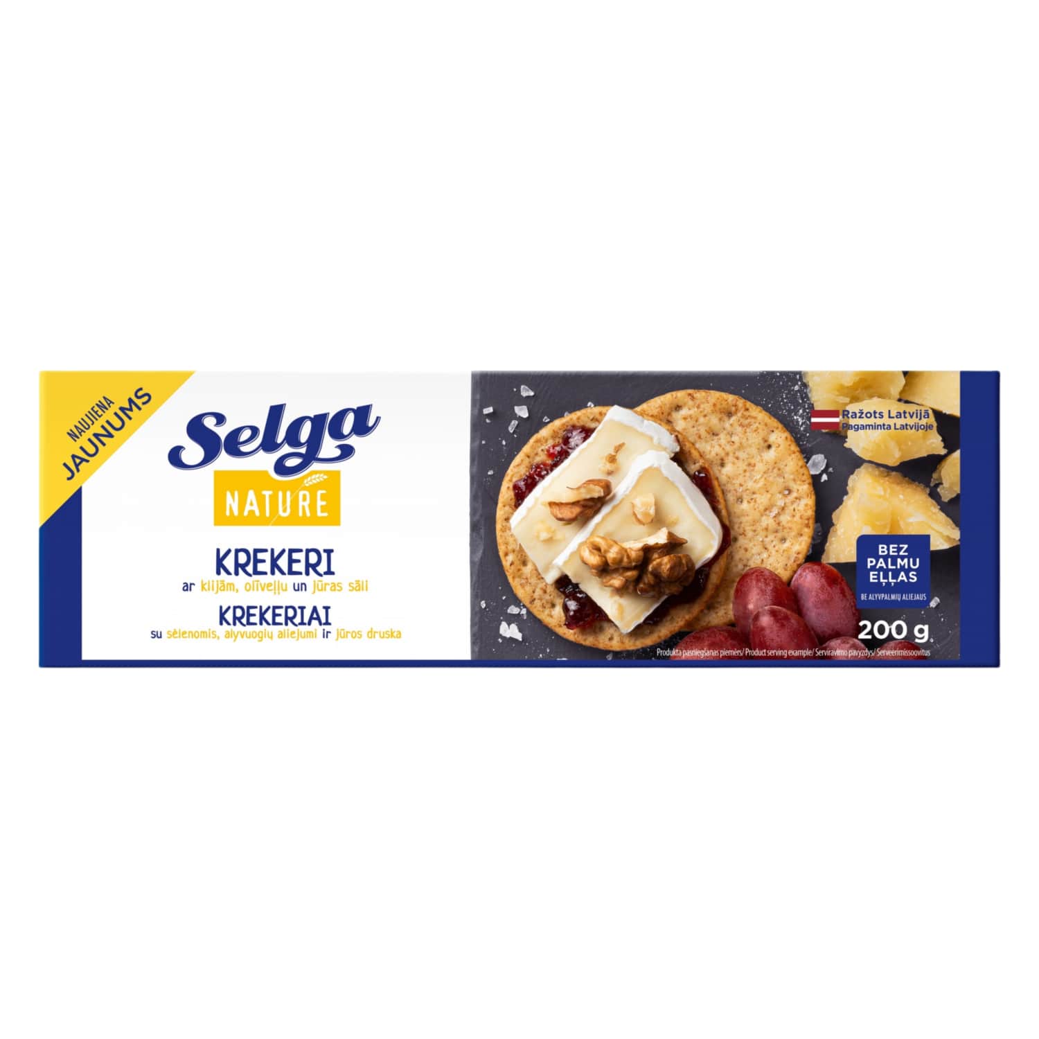 Krekeri Selga Nature ar olīveļļu 200g