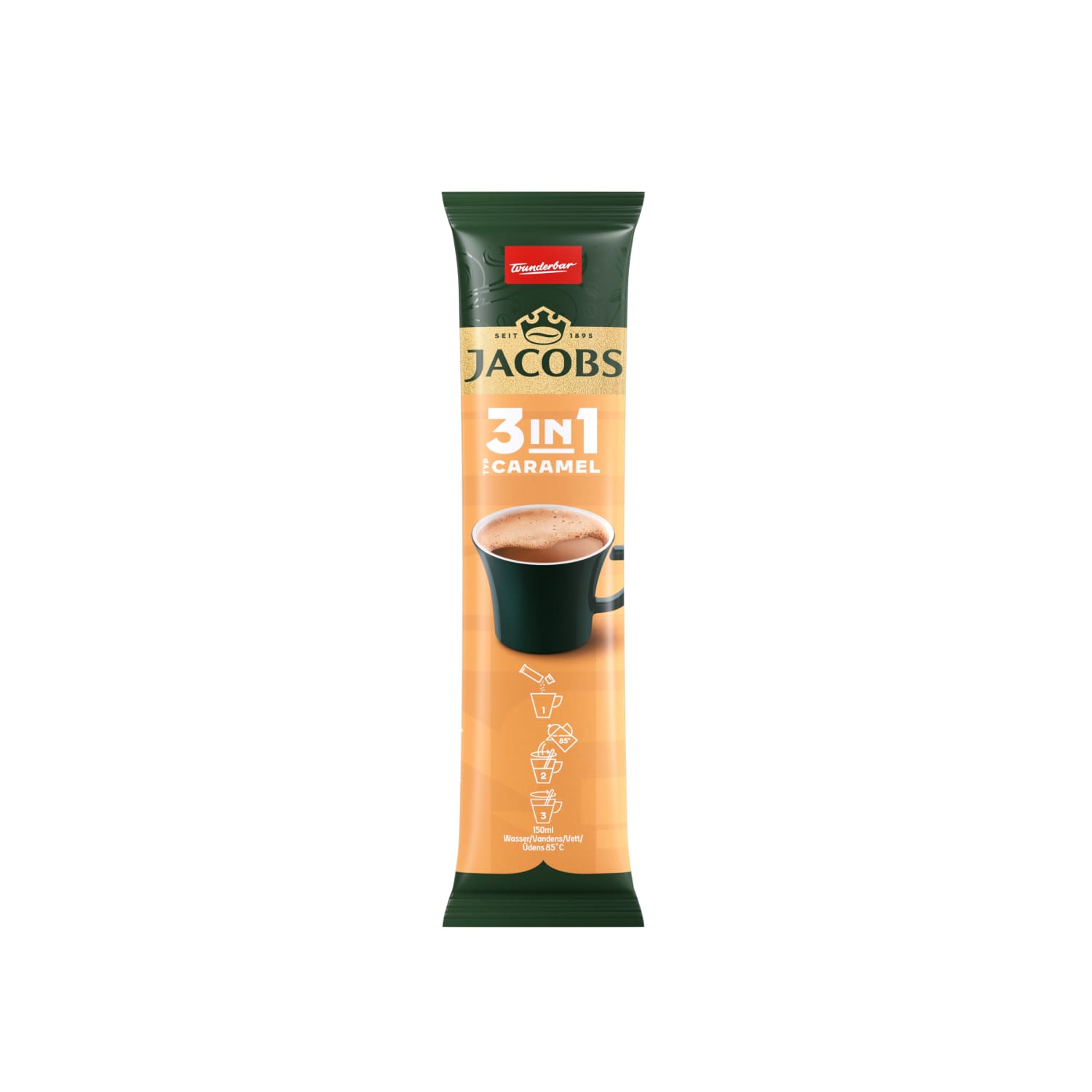 Šķ. kaf. dzēriens Jacobs 3in1 karameļu 11,2g