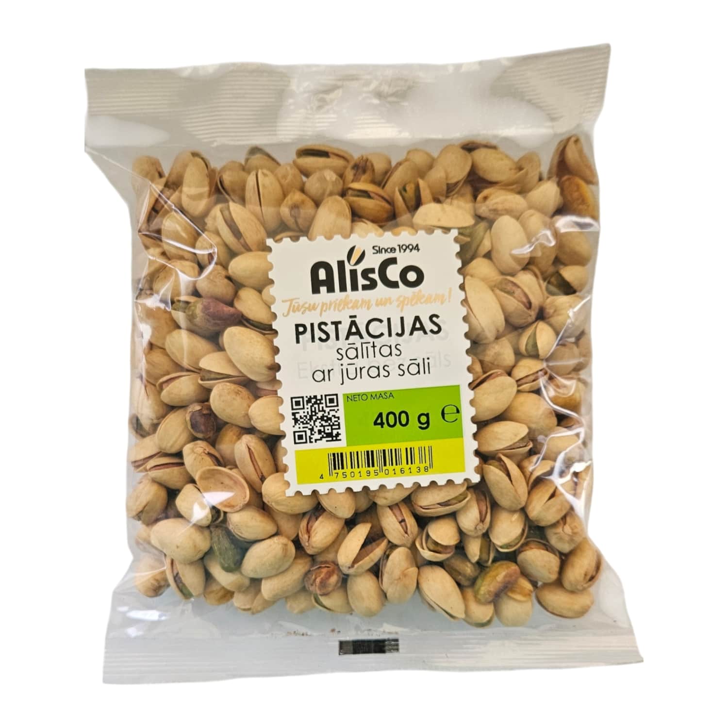 Pistācijas Alis Co grauzd., jūras sāls 400g
