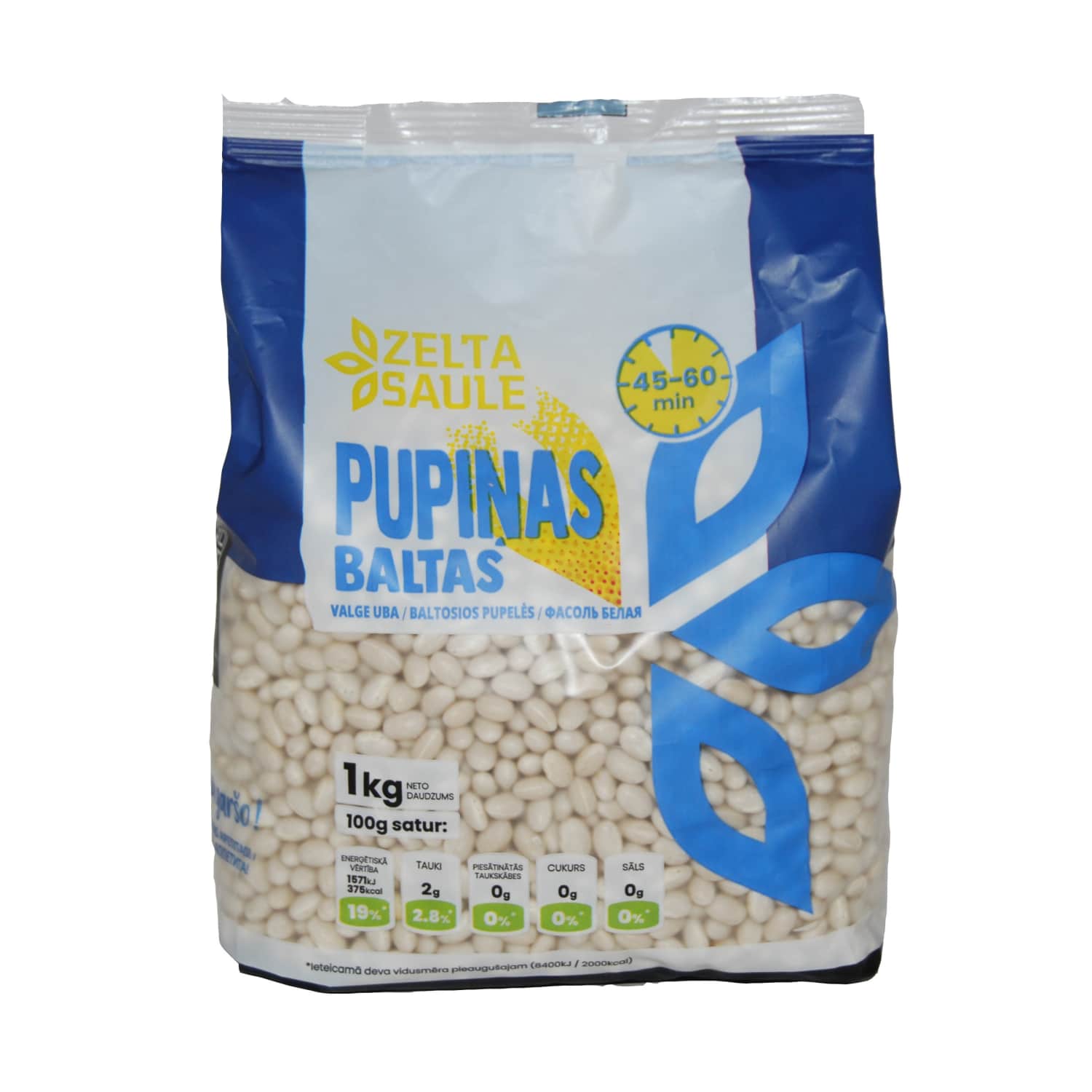 Pupiņas Zelta Saule baltās 1000g