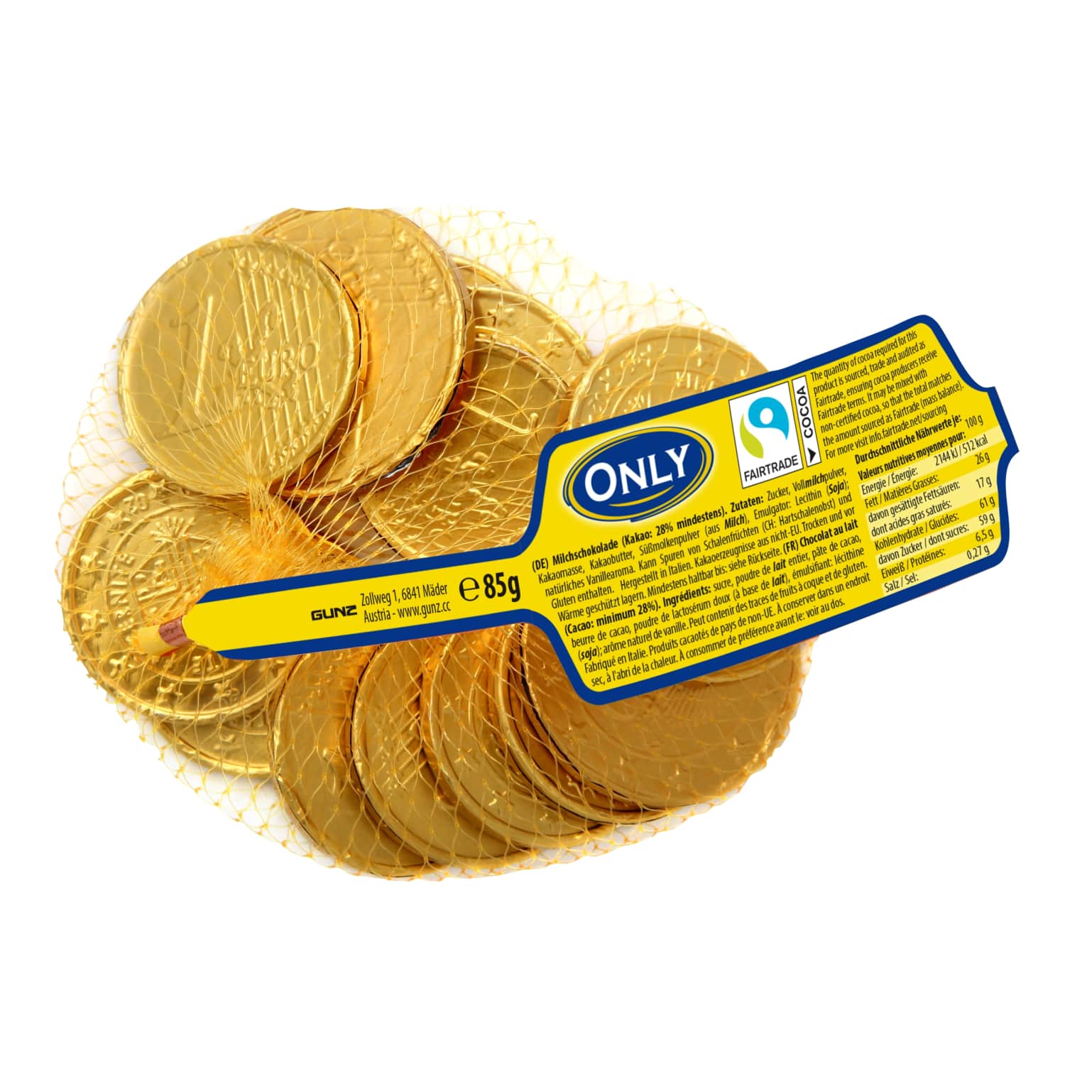 Šokoladinės monetos ONLY, 85 g