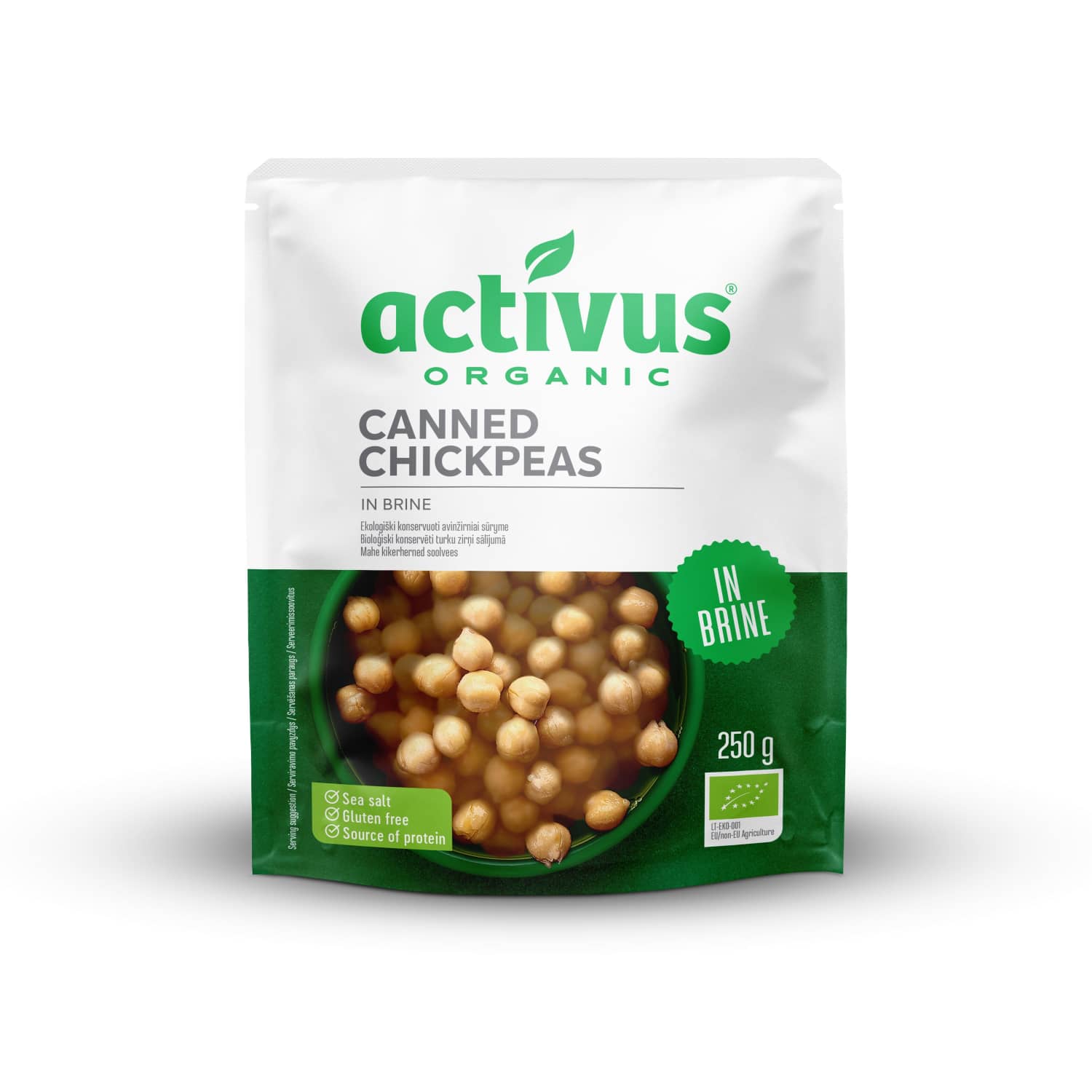 Aunazirņi Activus sālījumā BIO 250g