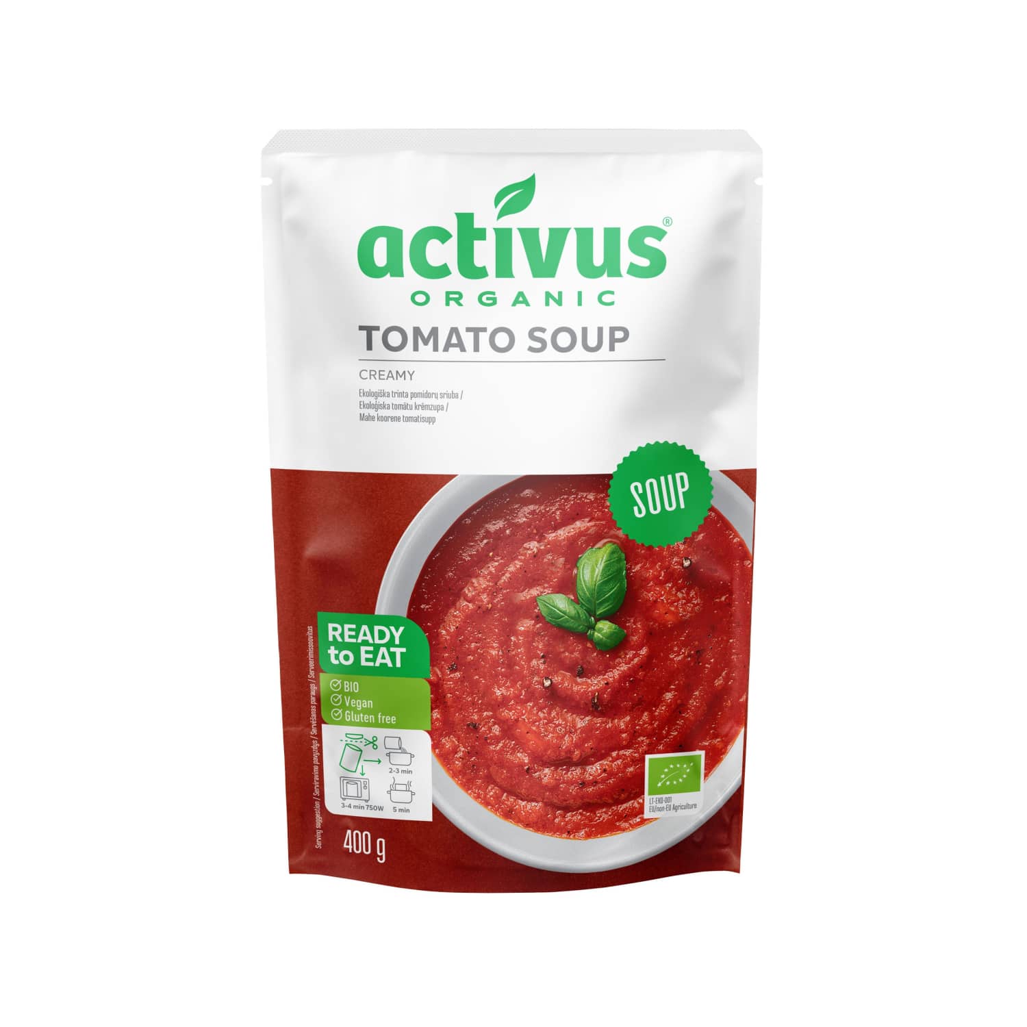 Püreestatud tomatisupp Activus öko 400g