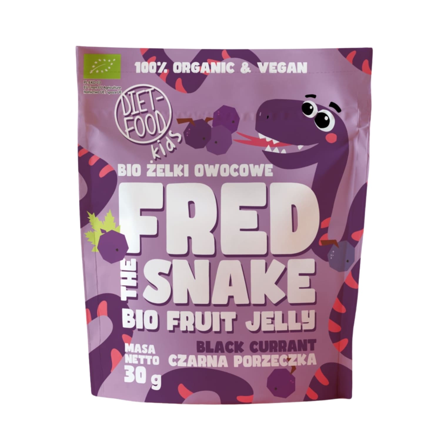 Ekol. serbentų sk. juostelės DIET-FOOD, 30 g