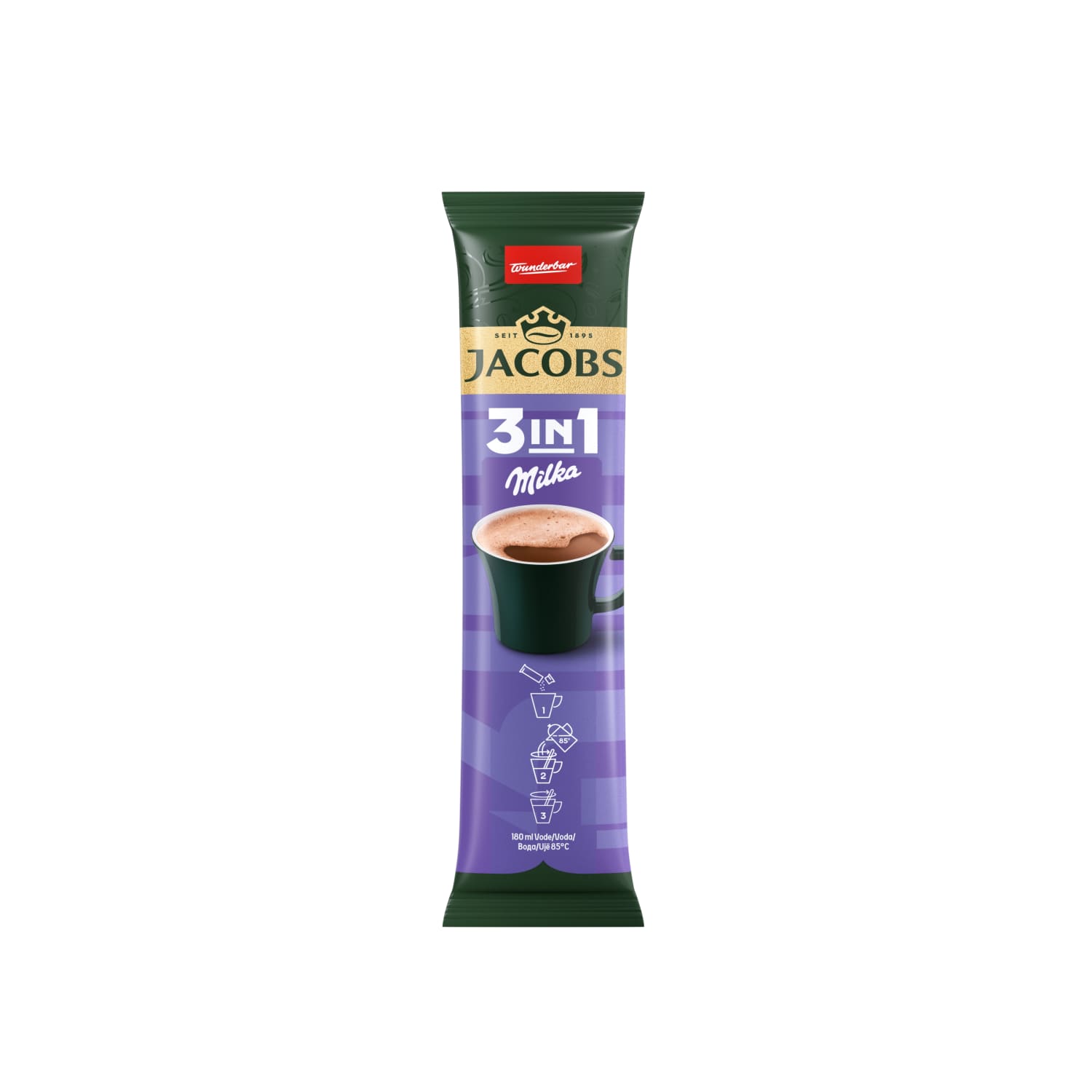 Šķīst. kaf. dzēr. Jacobs 3in1 Milka 12,4g