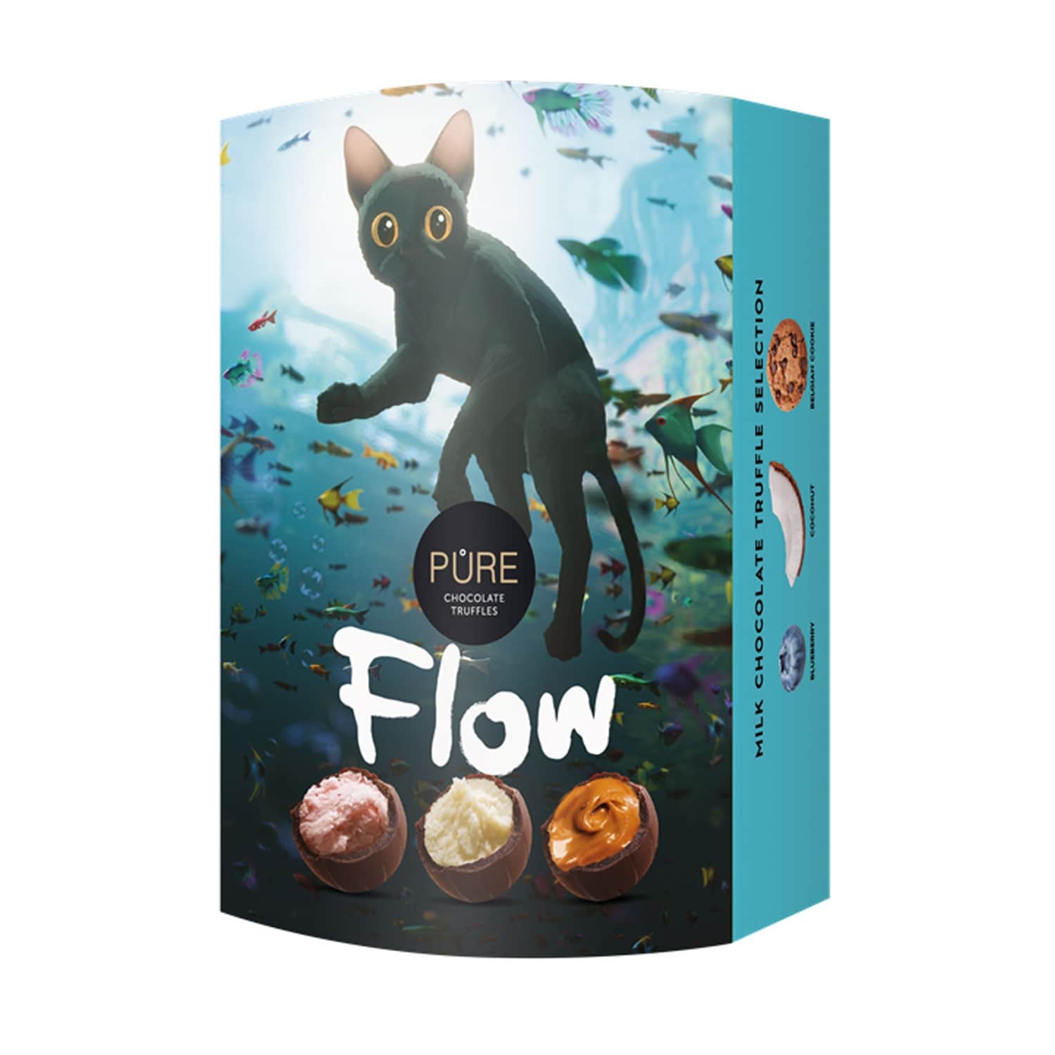 Piena šokol. trif. Pure Straume - Kaķis 108g