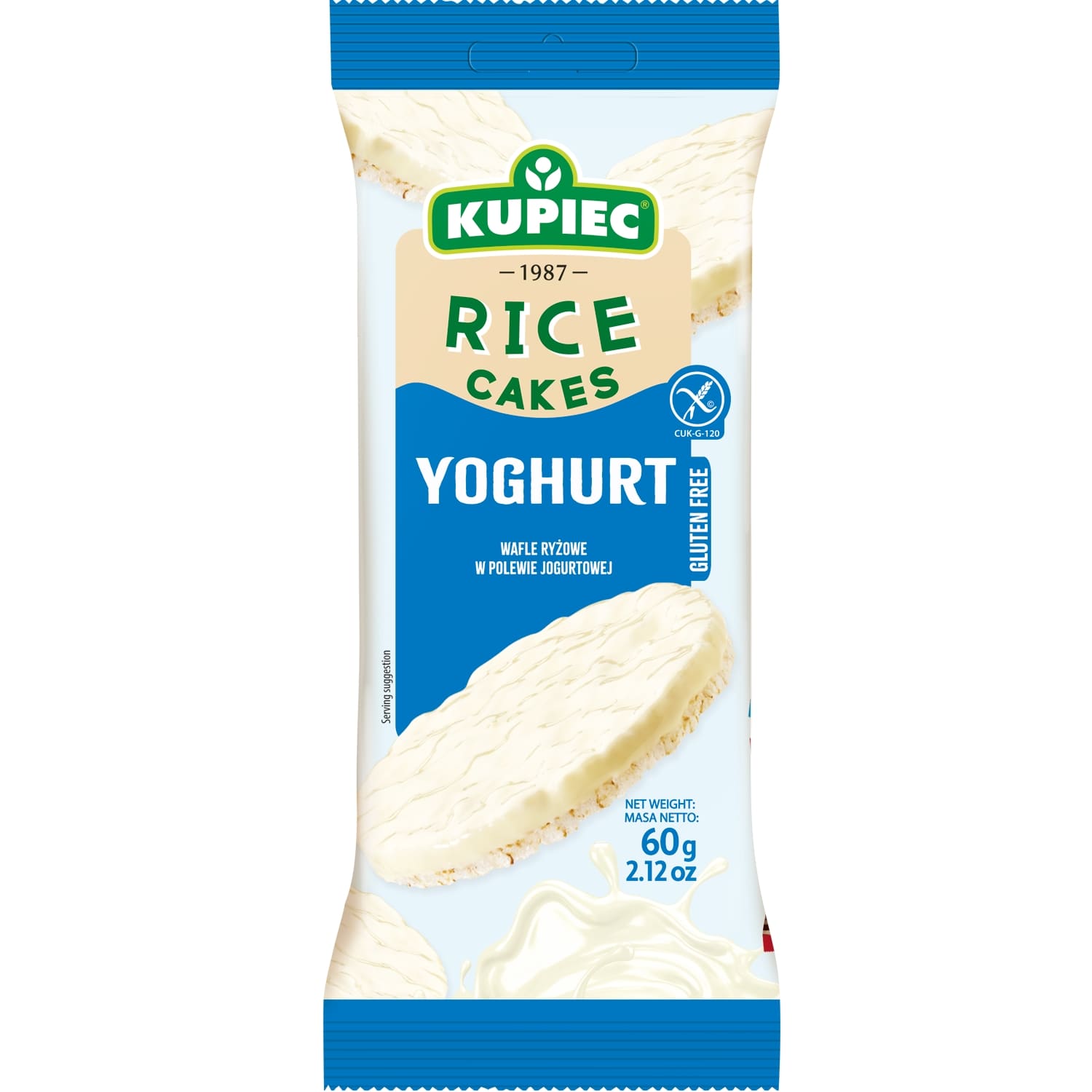 Rīsu galetes Kupiec ar jogurta glazūru 60g