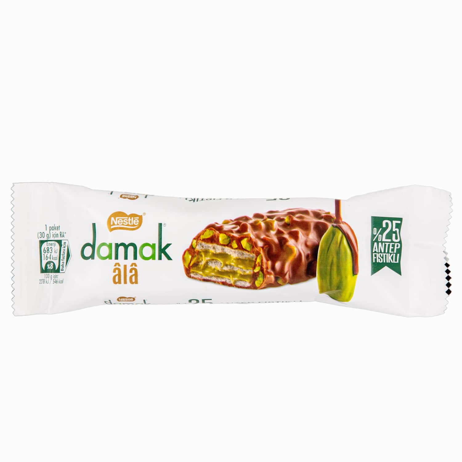 Vafeles Damak ar pistāc.krēmu,p.šok.glaz. 30g