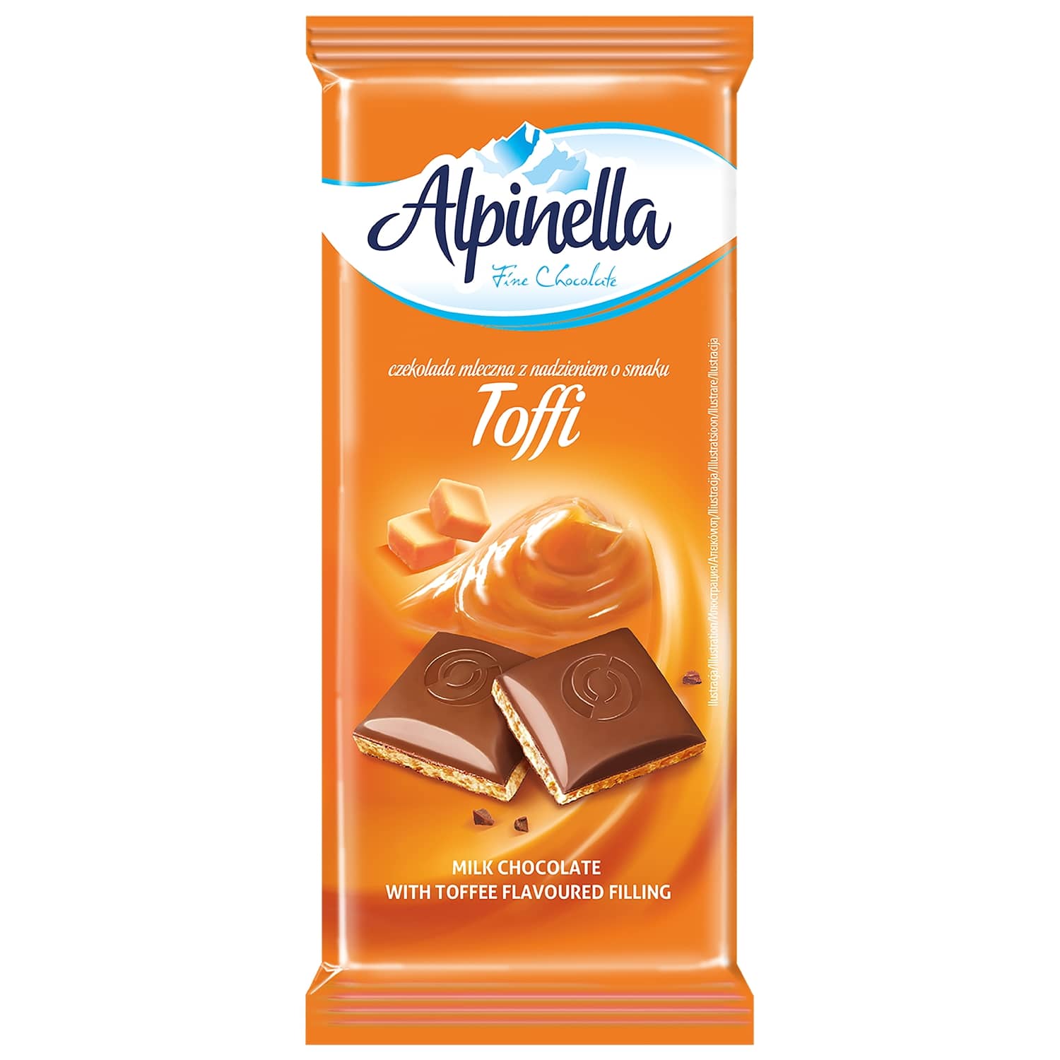 Pien. šok. su TOFFEE sk. įd. ALPINELLA, 100 g