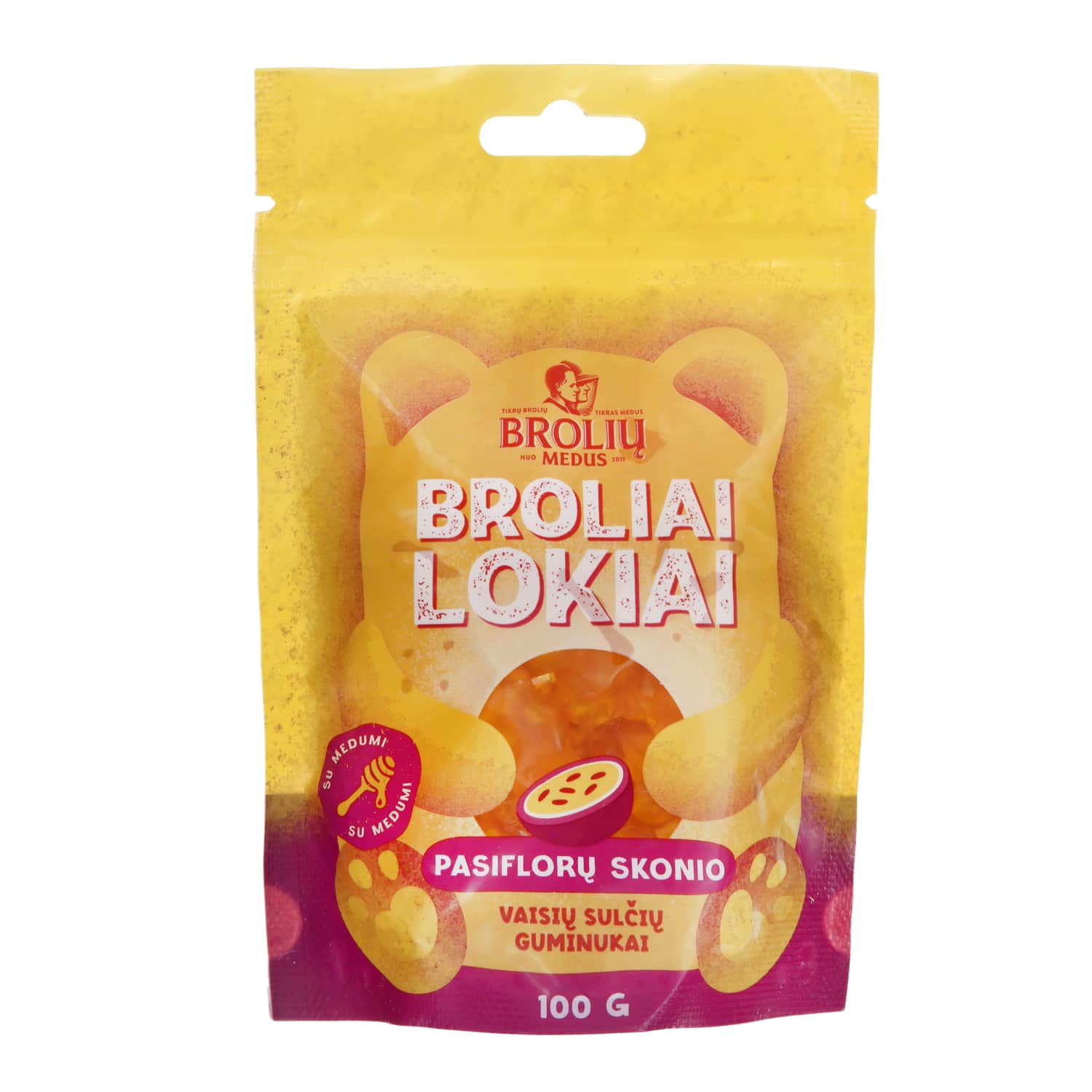 Pasiflorų skon. guminukai BROLIŲ MEDUS, 100 g