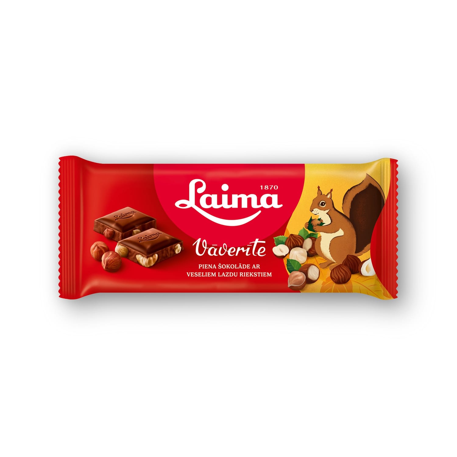 Piena šok.Laima Vāverīte lazdu riek.90g