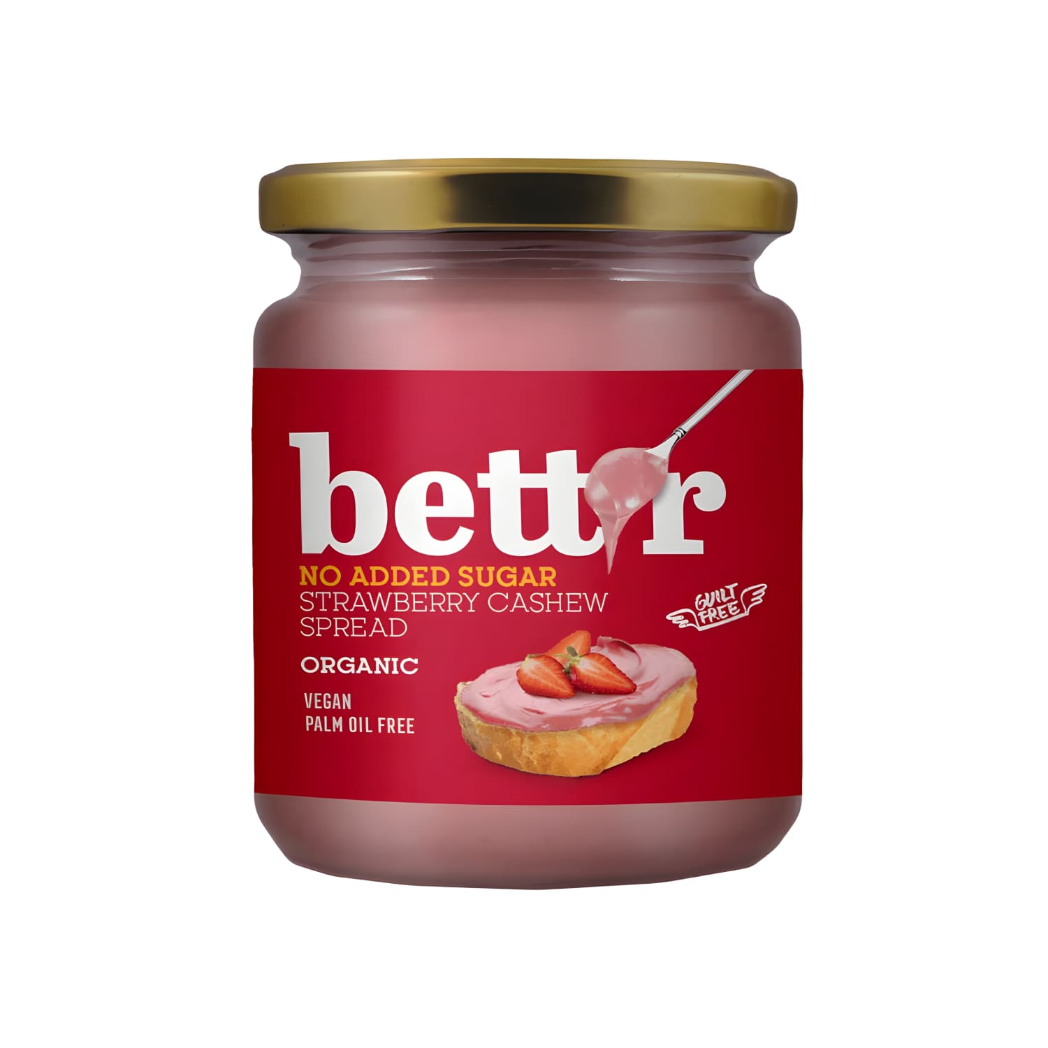 Ekol. braškių sk. riešutų kremas BETTR, 250 g