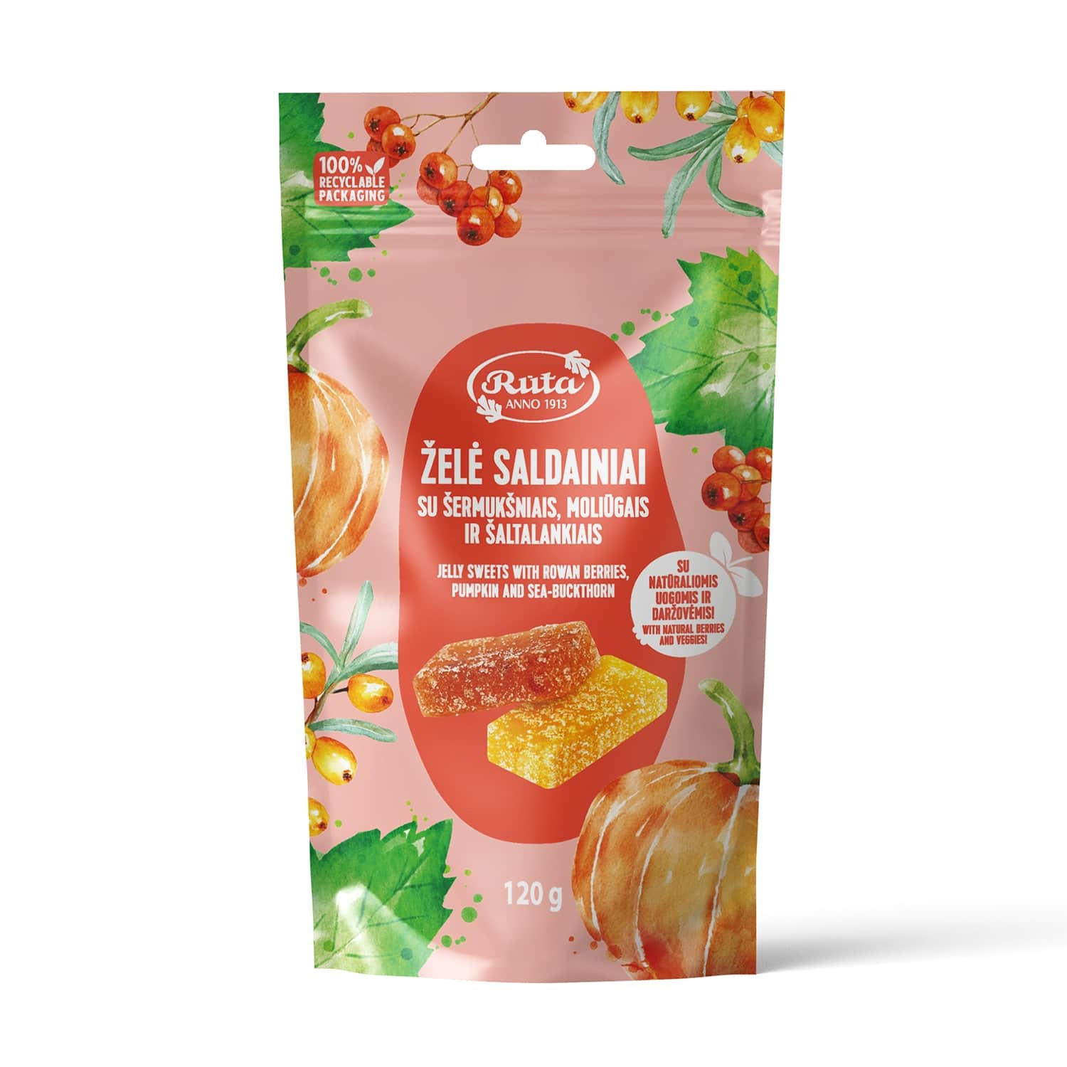 Želė saldain. su šerm. mol. šalt. RŪTA, 120 g