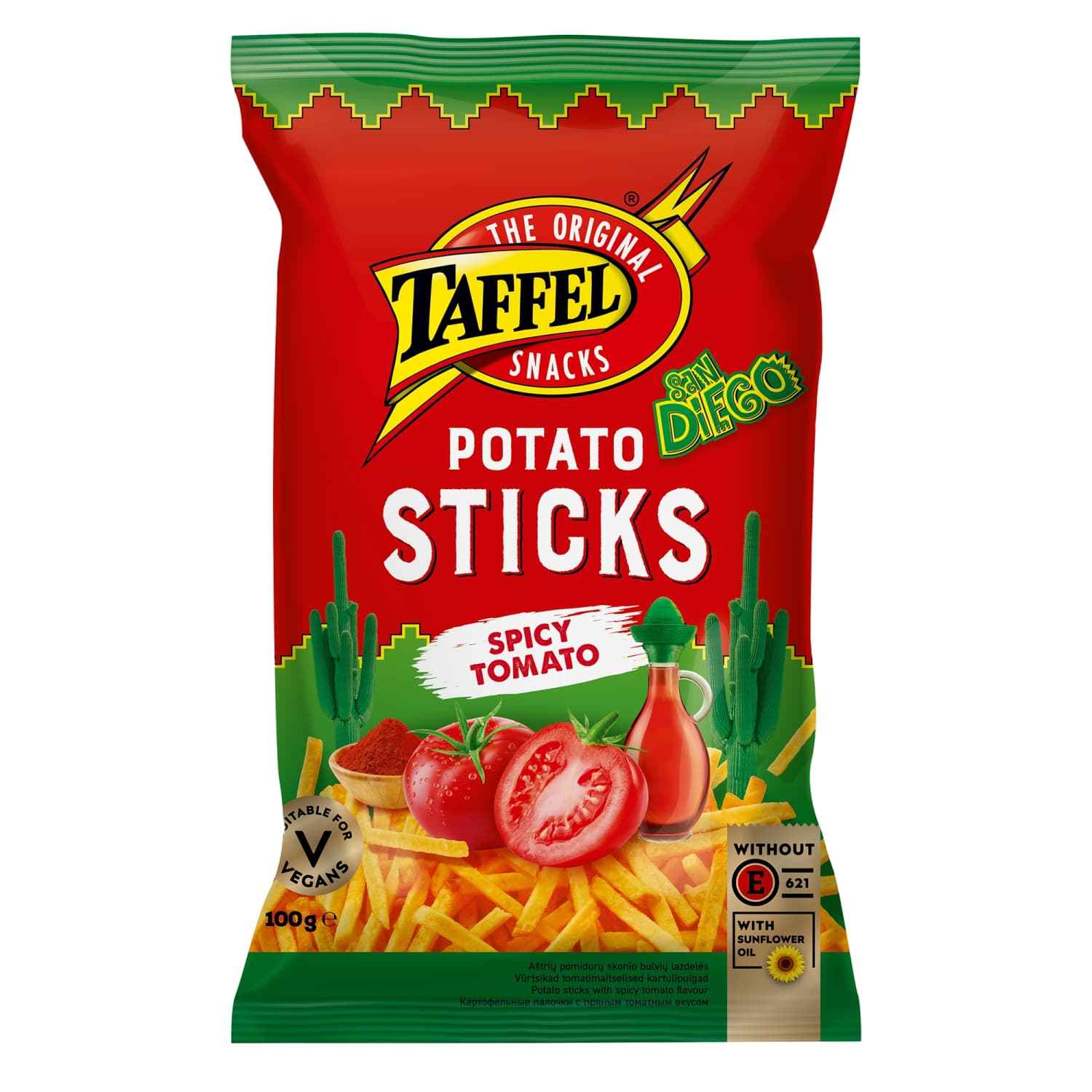 Bul. trašk. TAFFEL STICKS SPICY TOMATO, 100 g