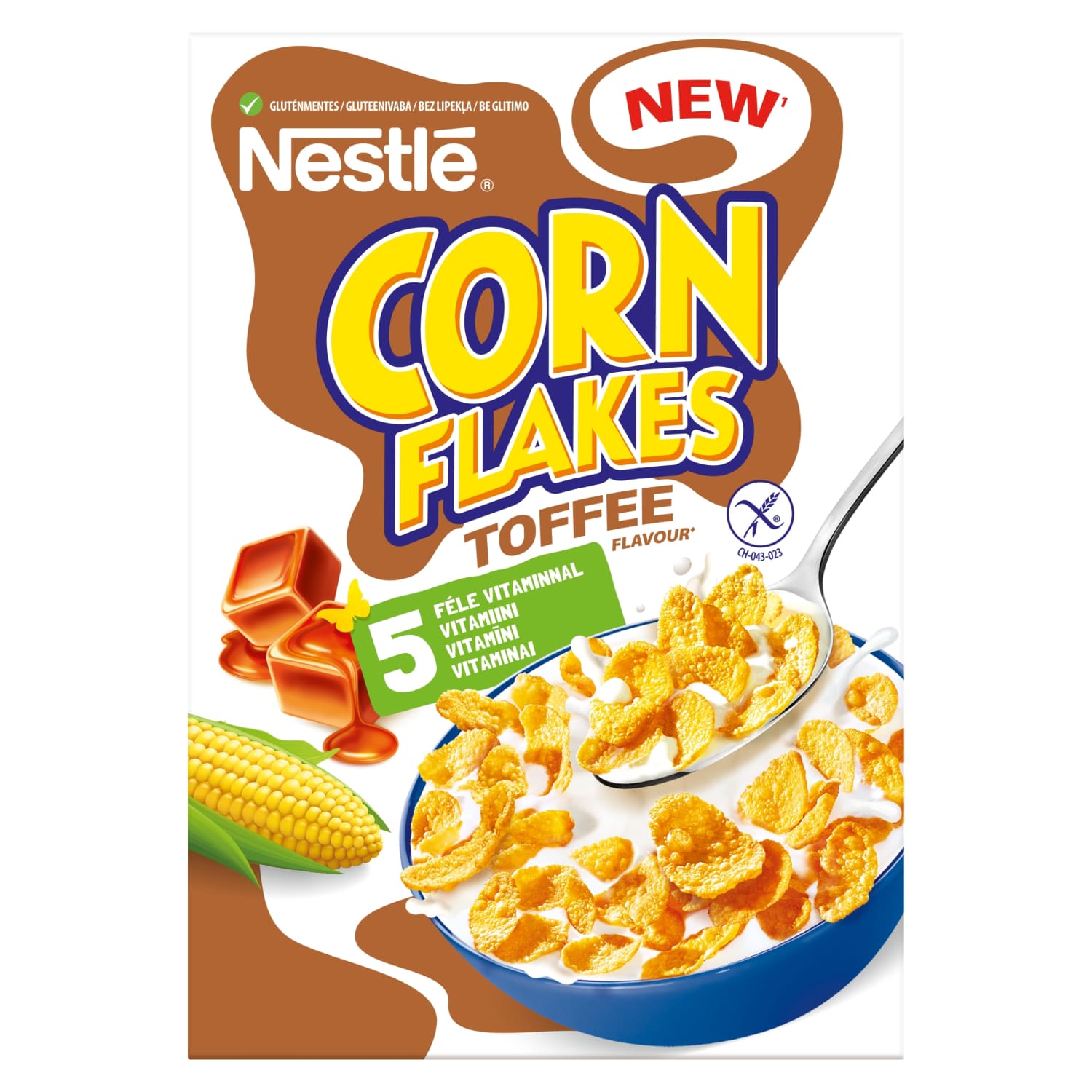 Kuk. drib. NESTLÉ CORN FLAKES TOFFEE, 350 g