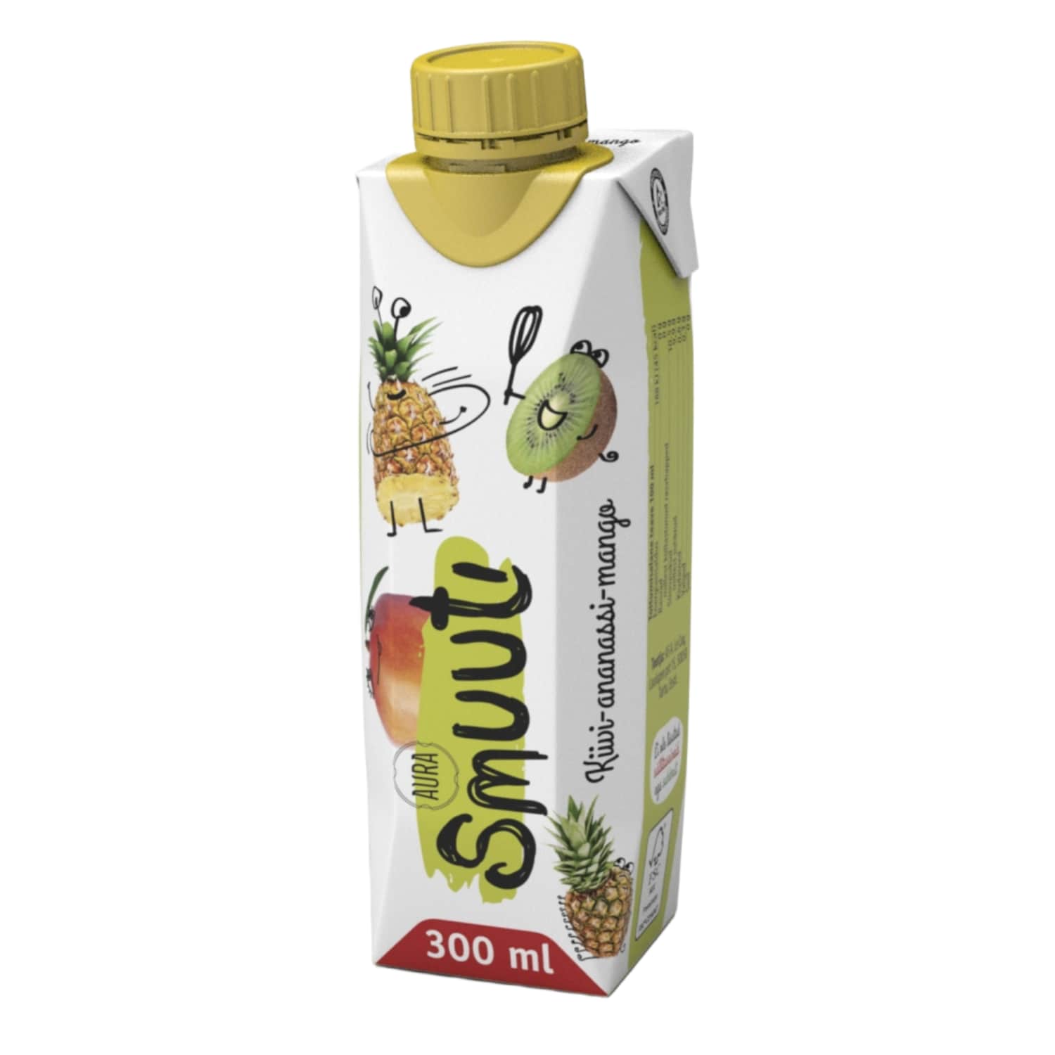 Smuuti kiivi-ananassi-mango Aura 0,3l