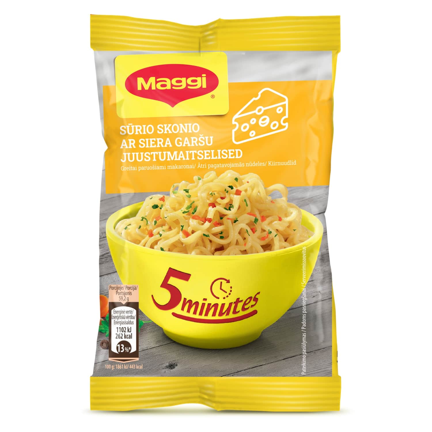 Ātri pagatav. nūdeles Maggi siera garša 59,2g