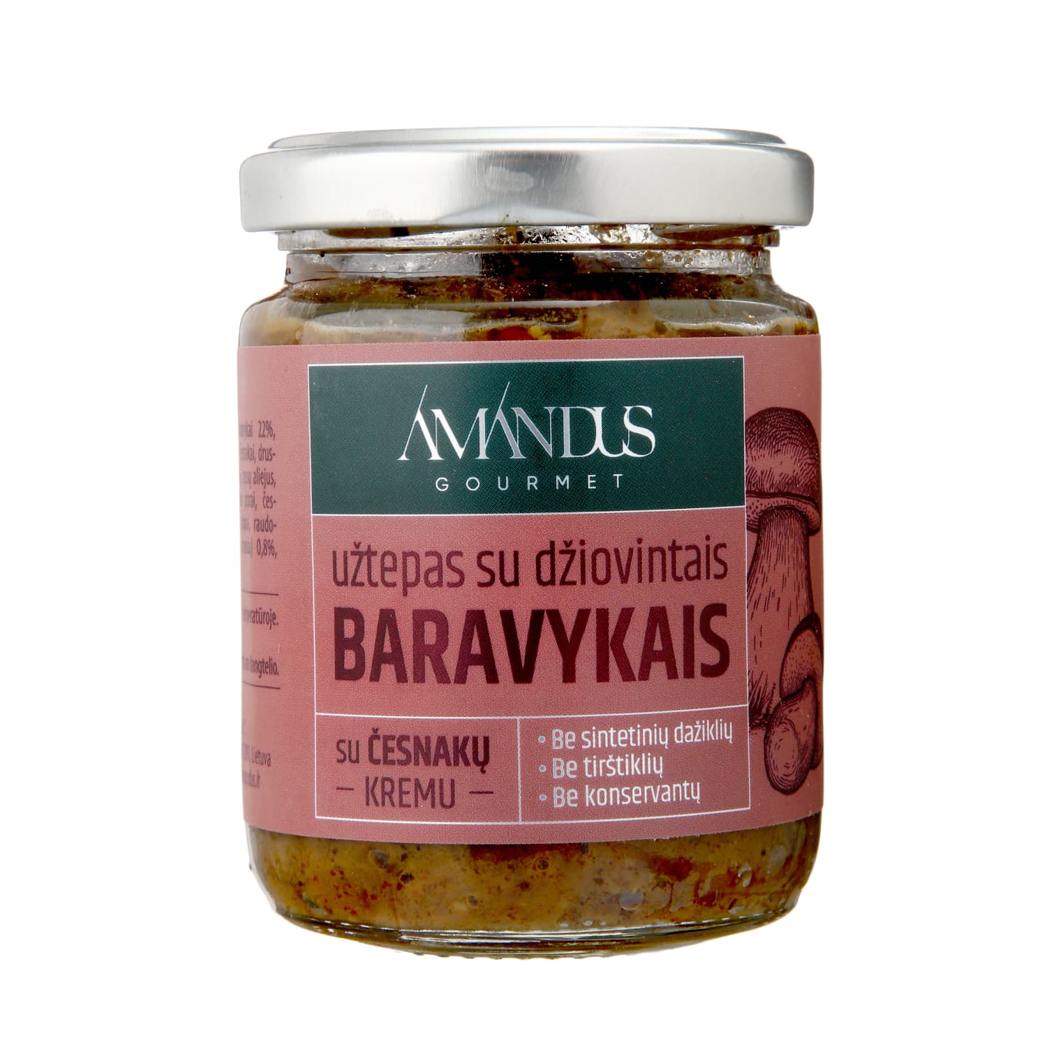Užtepas su dž. baravykais AMANDUS, 155 g