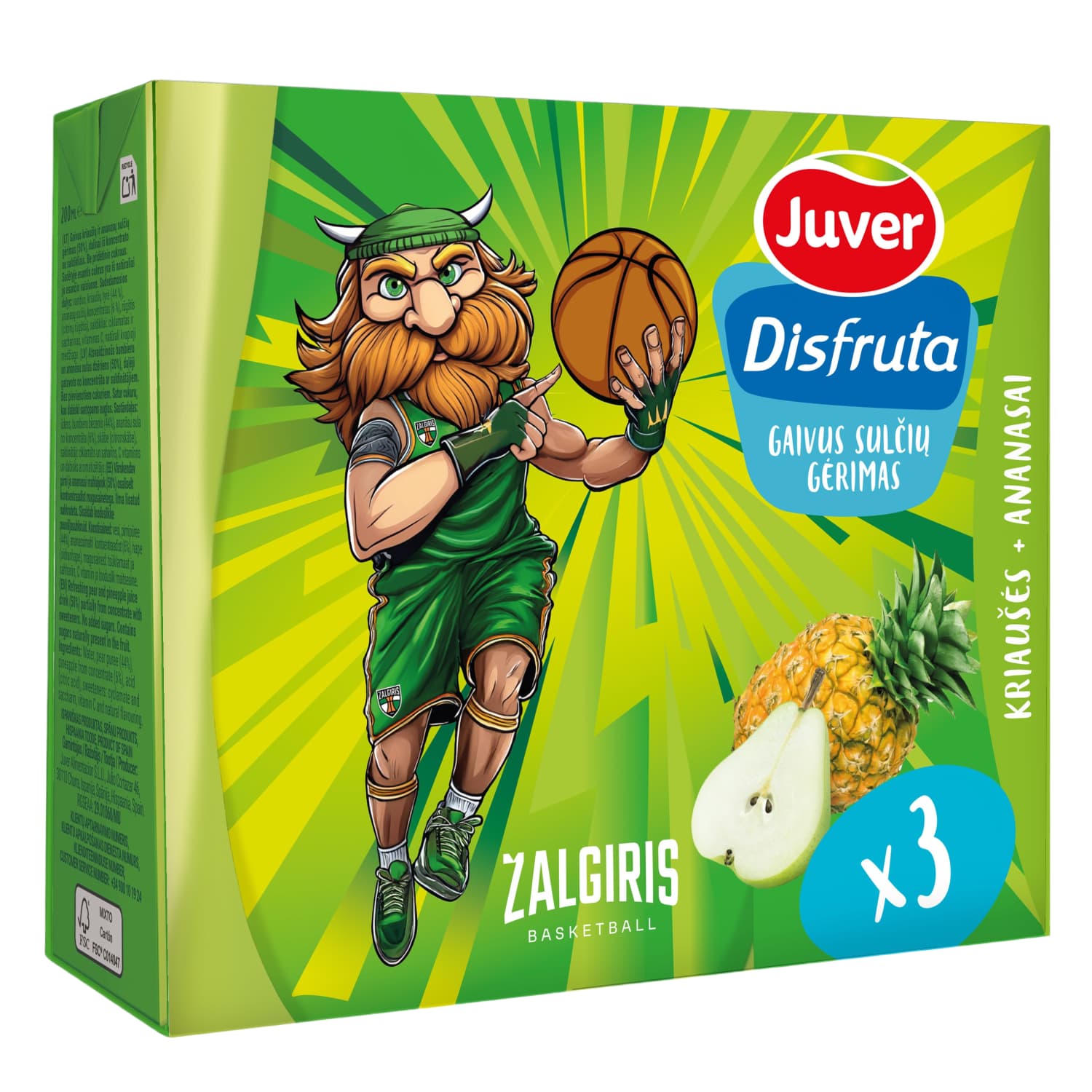 Kriauš. anan. sulč. gėrimas su sald., 3x0,2 l