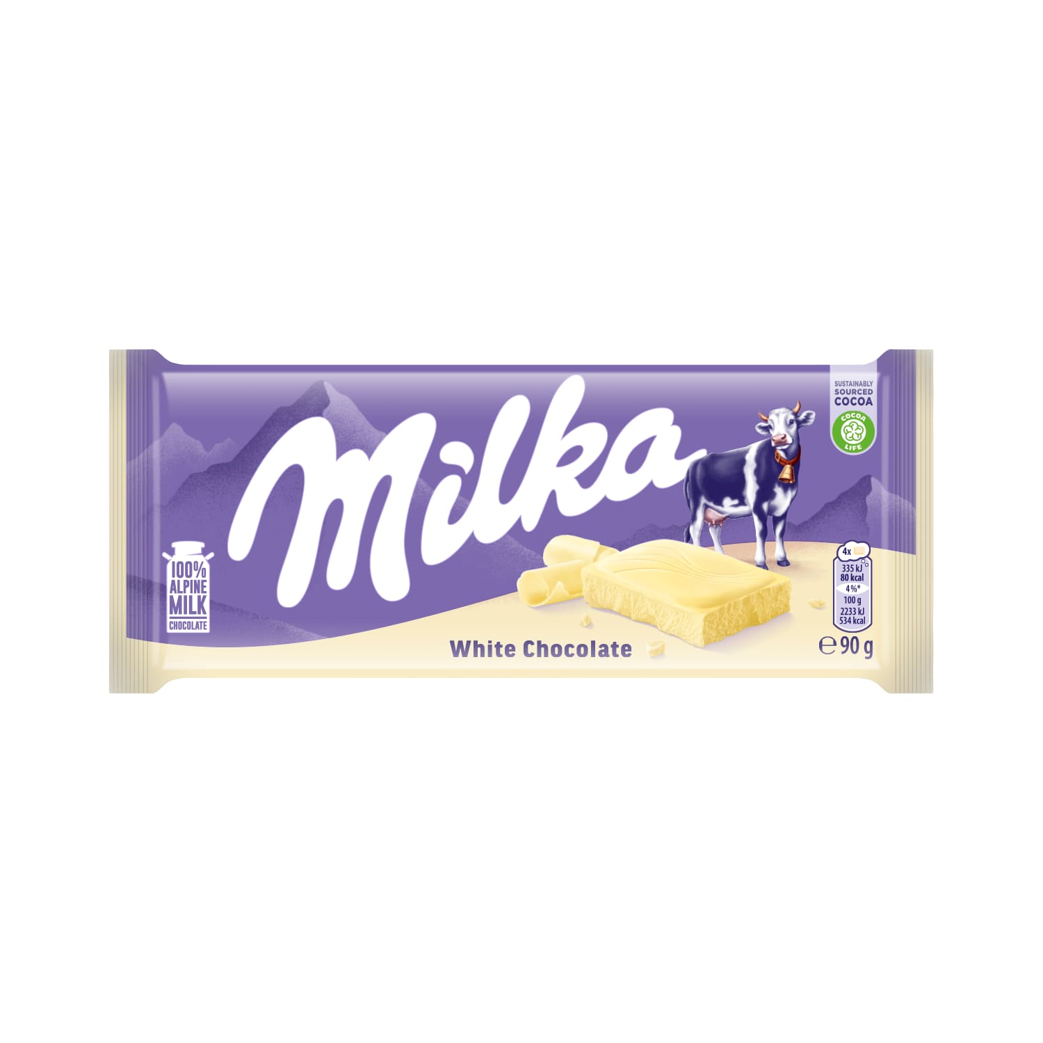 Baltā šokolāde Milka 90g