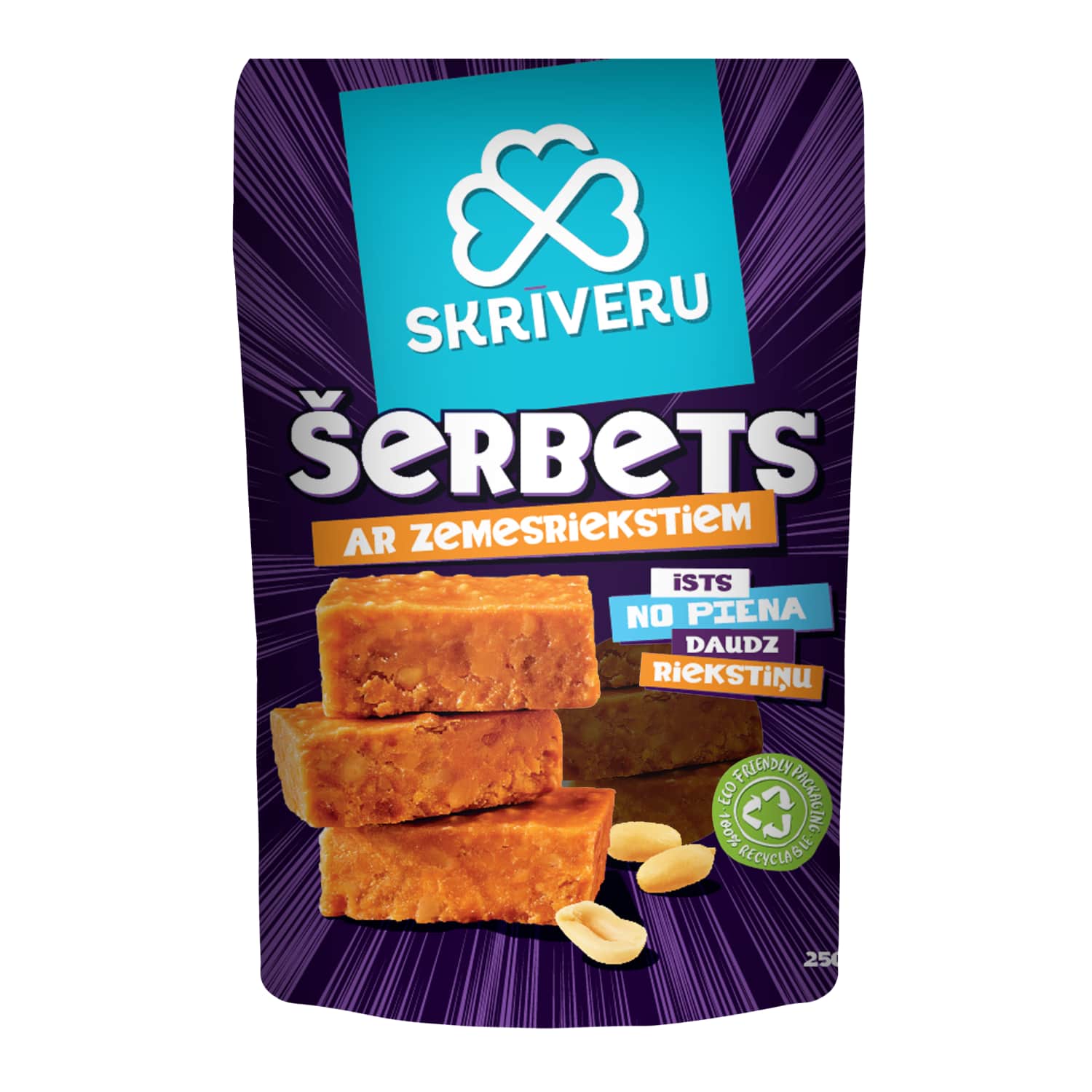Šerbets Skrīveru saldumi ar zemesriekst. 250g