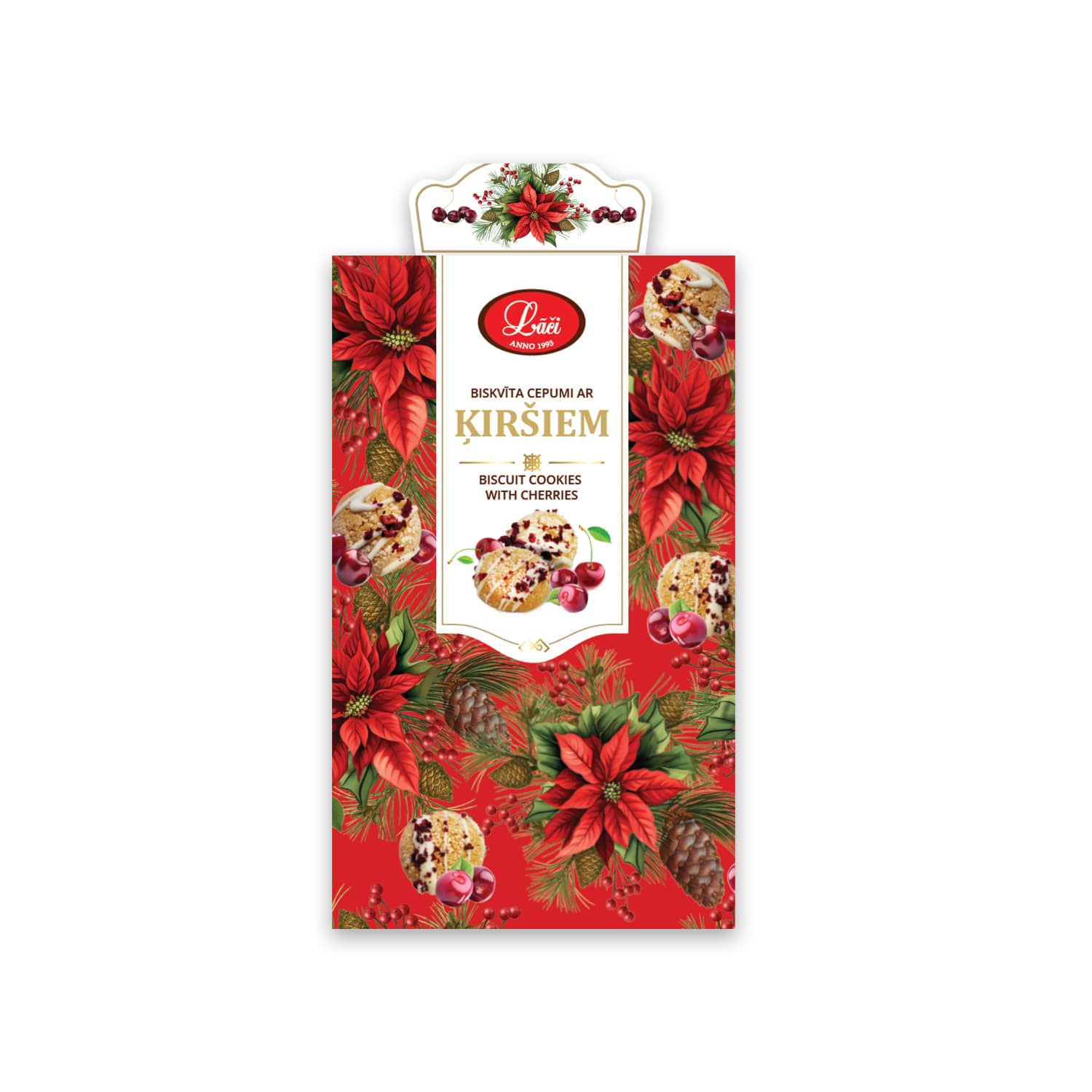 Biskvīta cepumi Lāči ar ķiršiem 50g