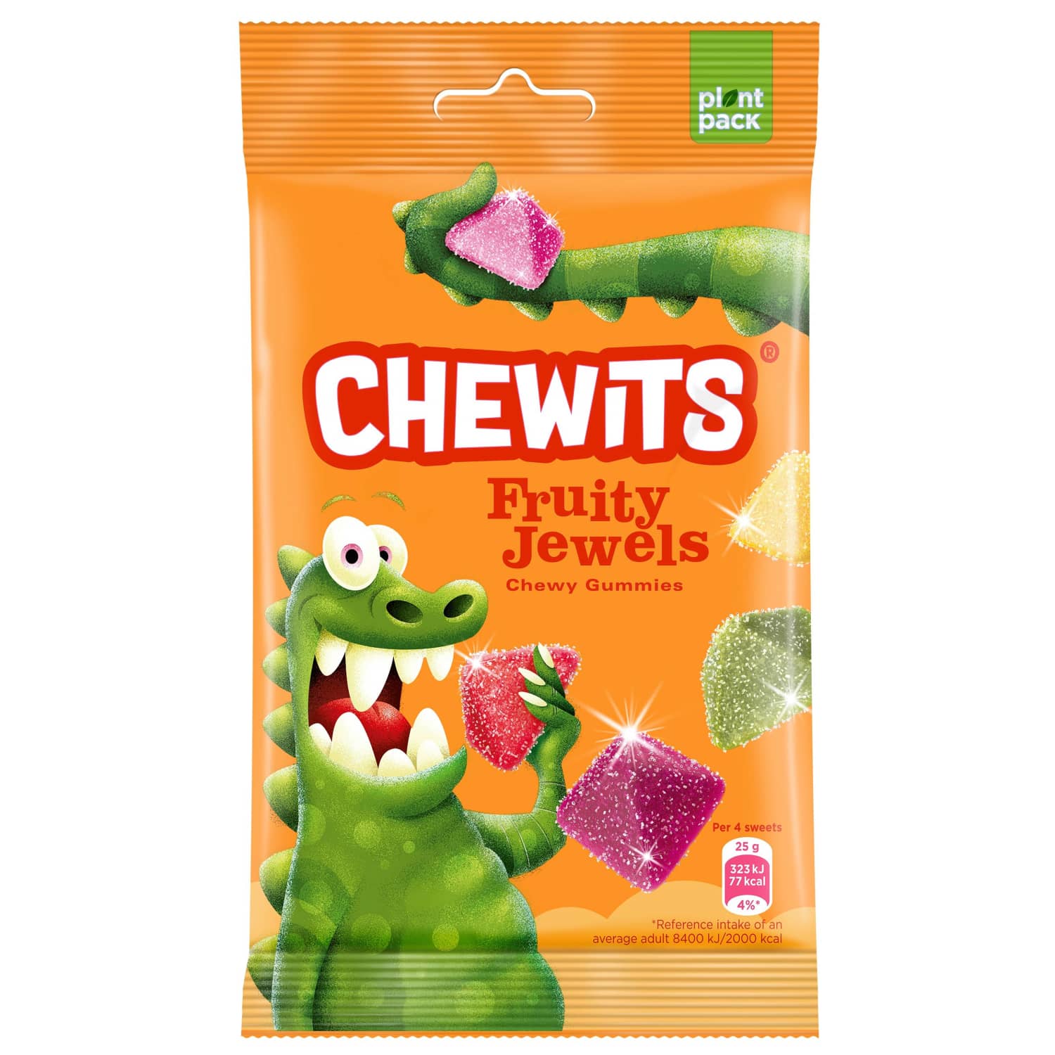 Rūgštūs saldainiai CHEWITS JEWELS, 125 g