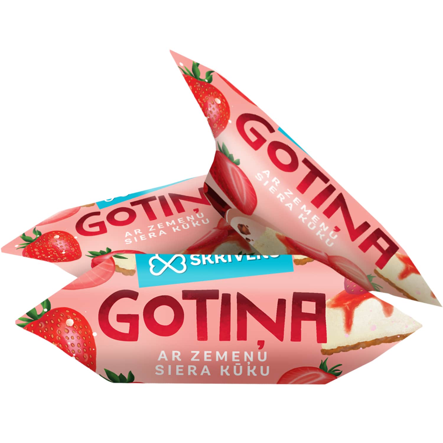 Piena konf. Gotiņa zemeņu siera kūka kg