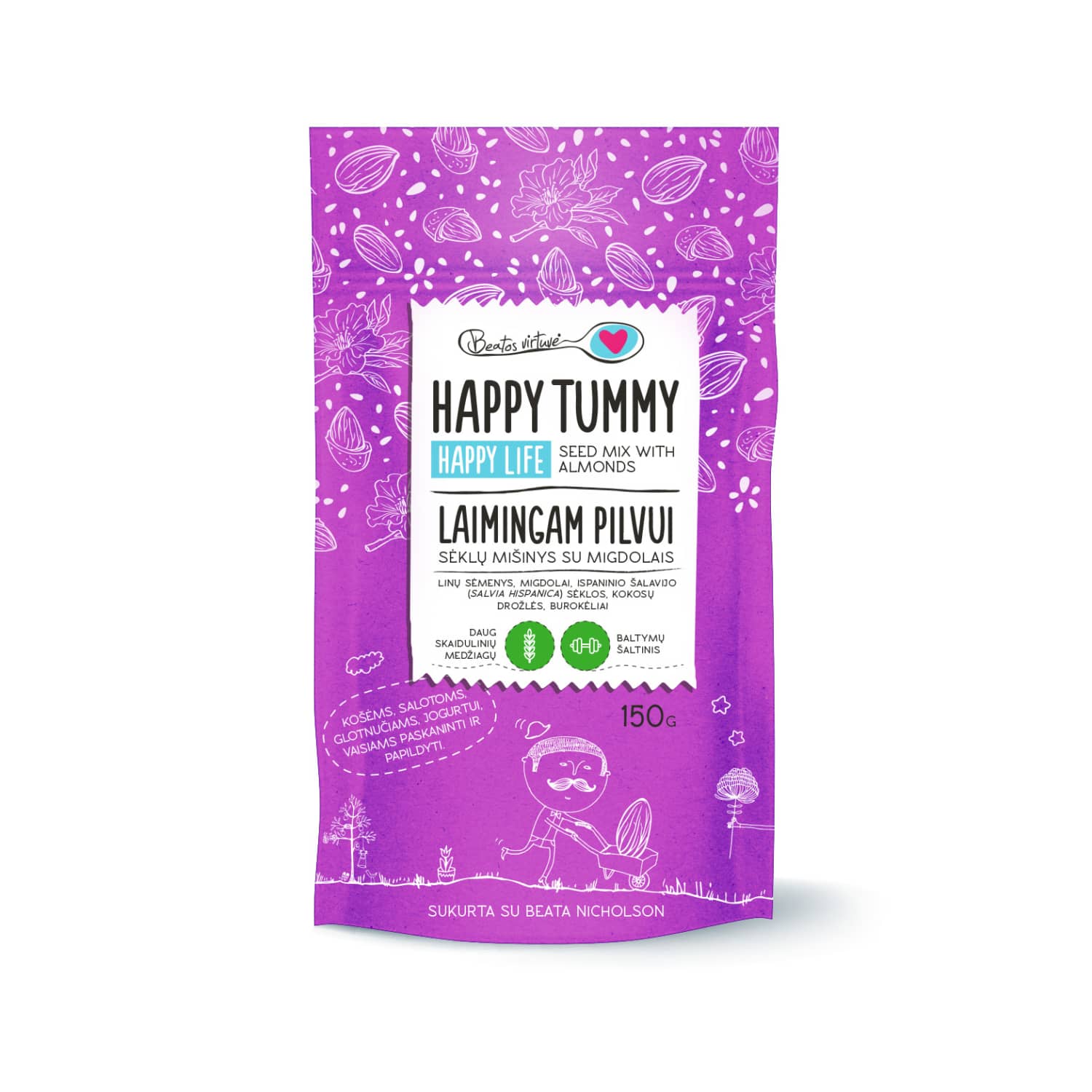 Sėklų miš. su migdolais BEATOS VIRTUVĖ, 150 g