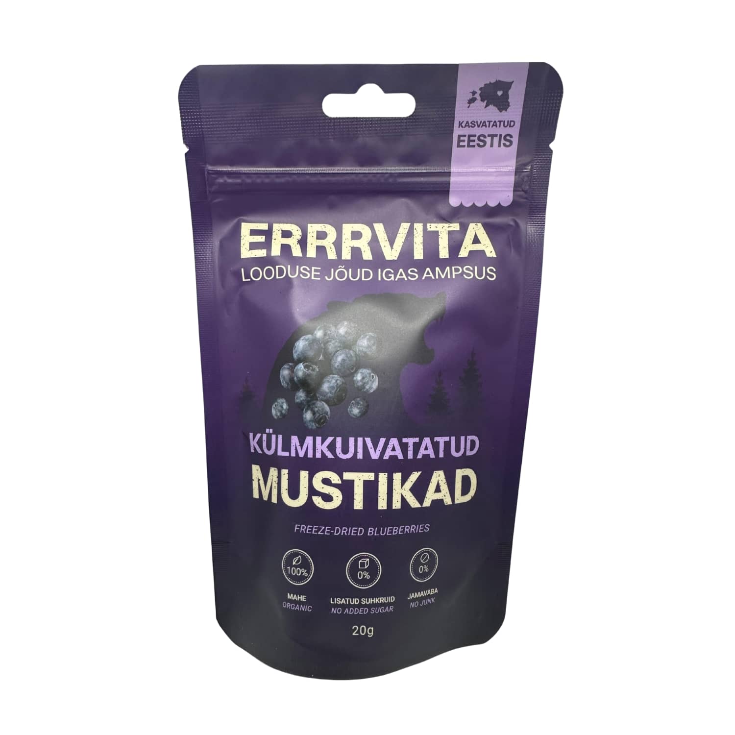Mahemustikad Külmkuivatatud Errrvita 20g