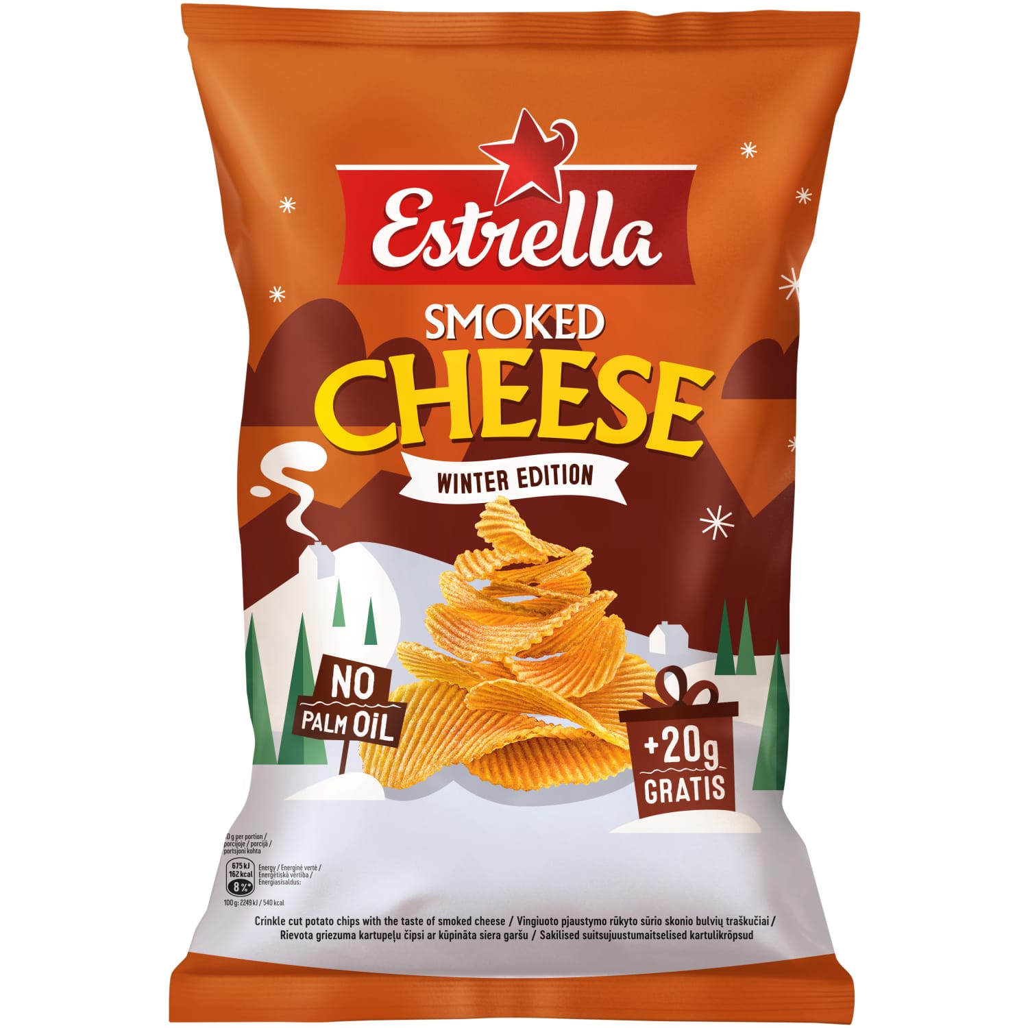 Rūk. sūrio sk. bulvių trašk. ESTRELLA, 200 g