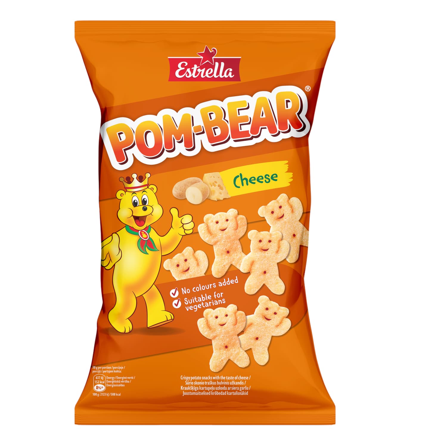 Bulv. užkandis ESTRELLA POM-BEAR CHEESE, 65 g