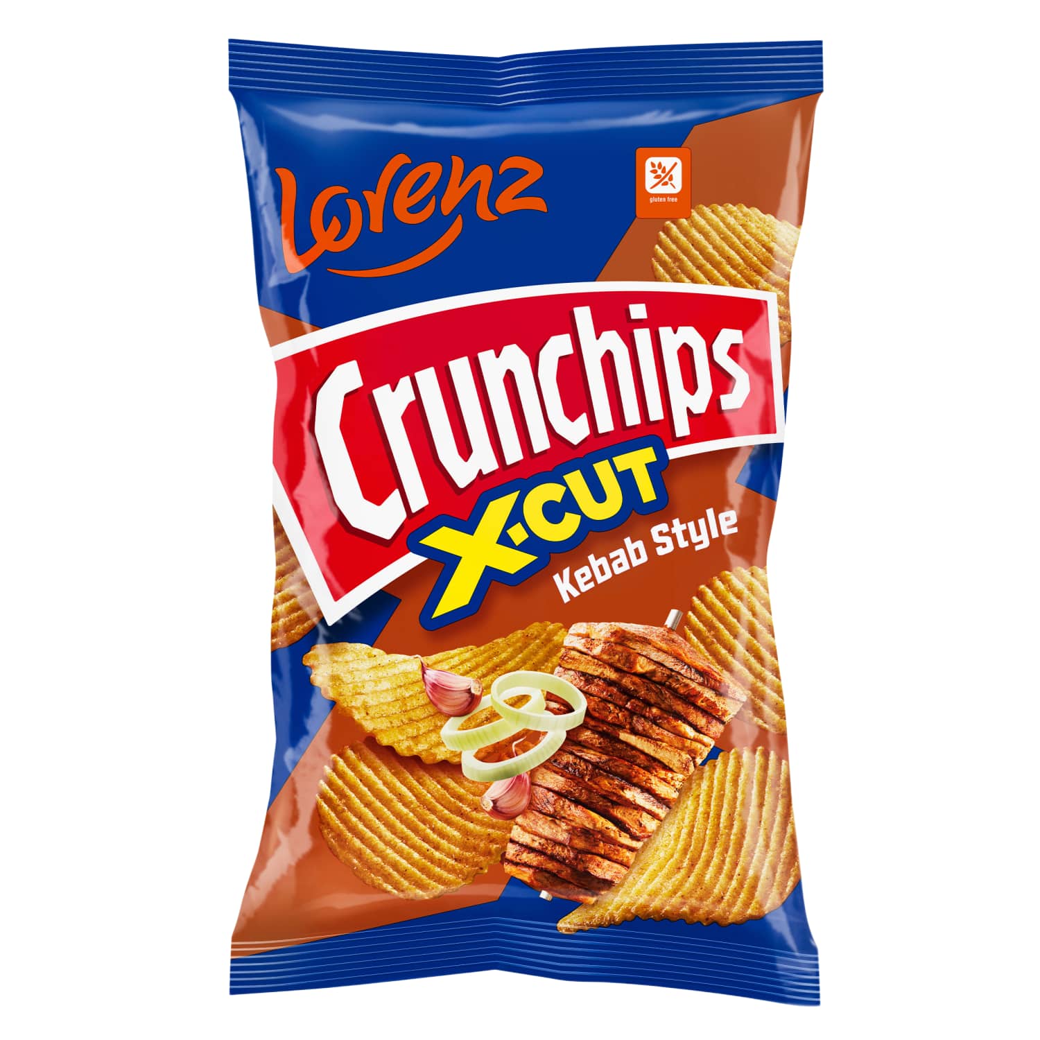 Traškučiai CRUNCHIPS X-CUT kebabų sk., 130g