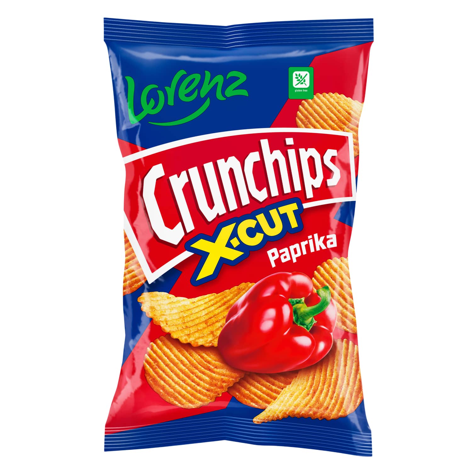 Traškučiai CRUNCHIPS X-CUT paprikų sk., 130 g