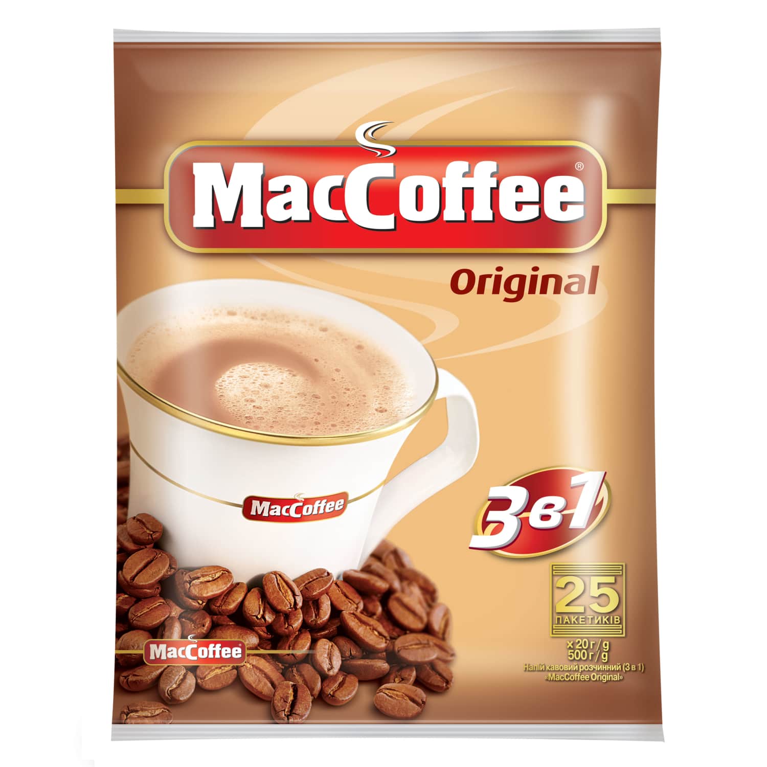 Kohv lahustuv MacCoffee 3in1 Original 25x20g