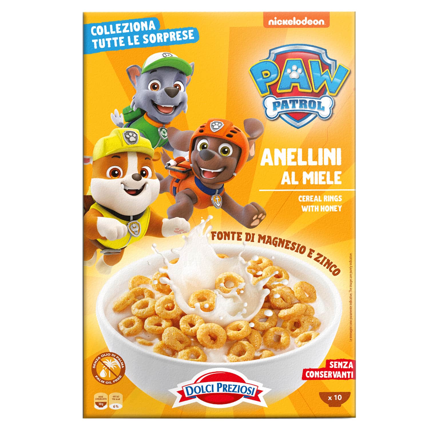 Sausās brokast.Paw Patrol medus gredzeni 300g