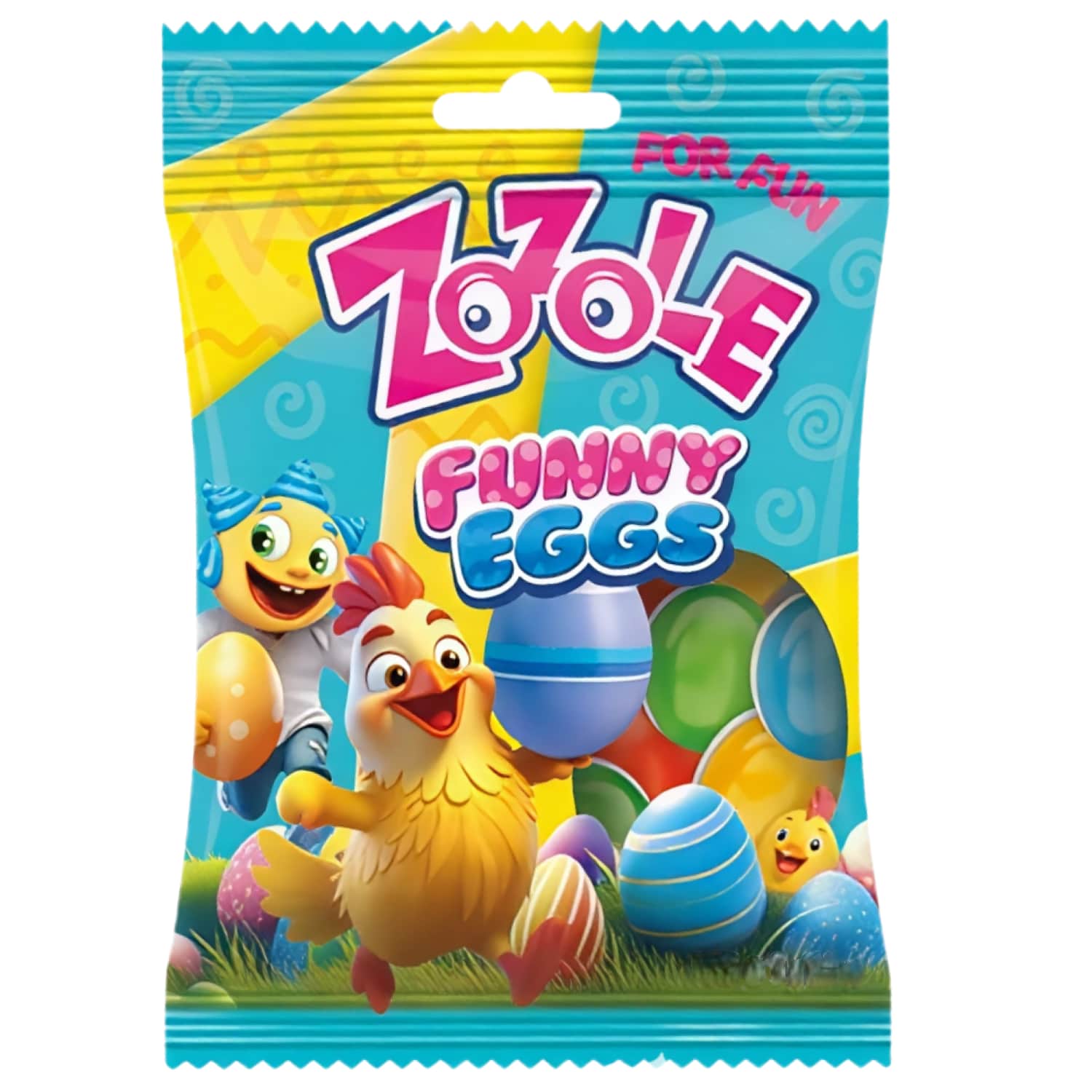 Vaisių sk. guminukai ZOZOLE FUNNY EGGS, 75 g