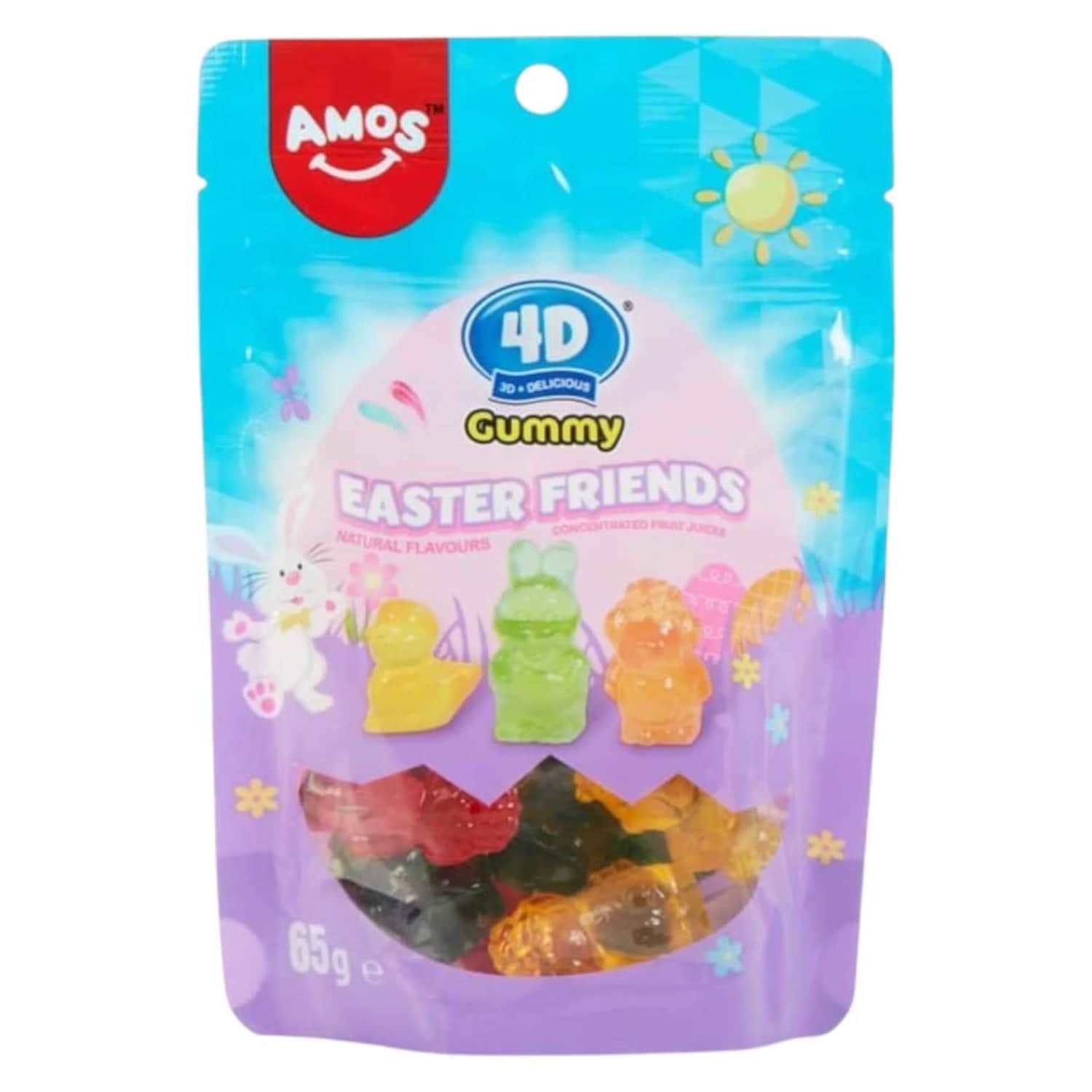 Želejkonfektes Amos 4D Easter Friends 65g