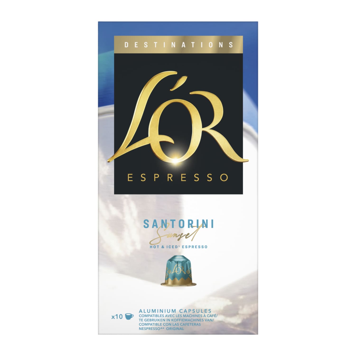 Kafijas kapsulās L'or Santorini 10x5,2g