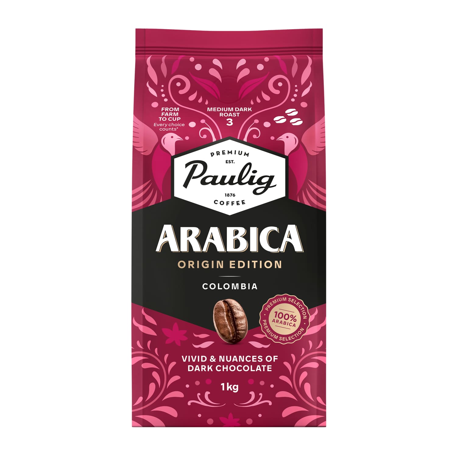 Kohvioad Arabica Origin Colombia Paulig 1kg