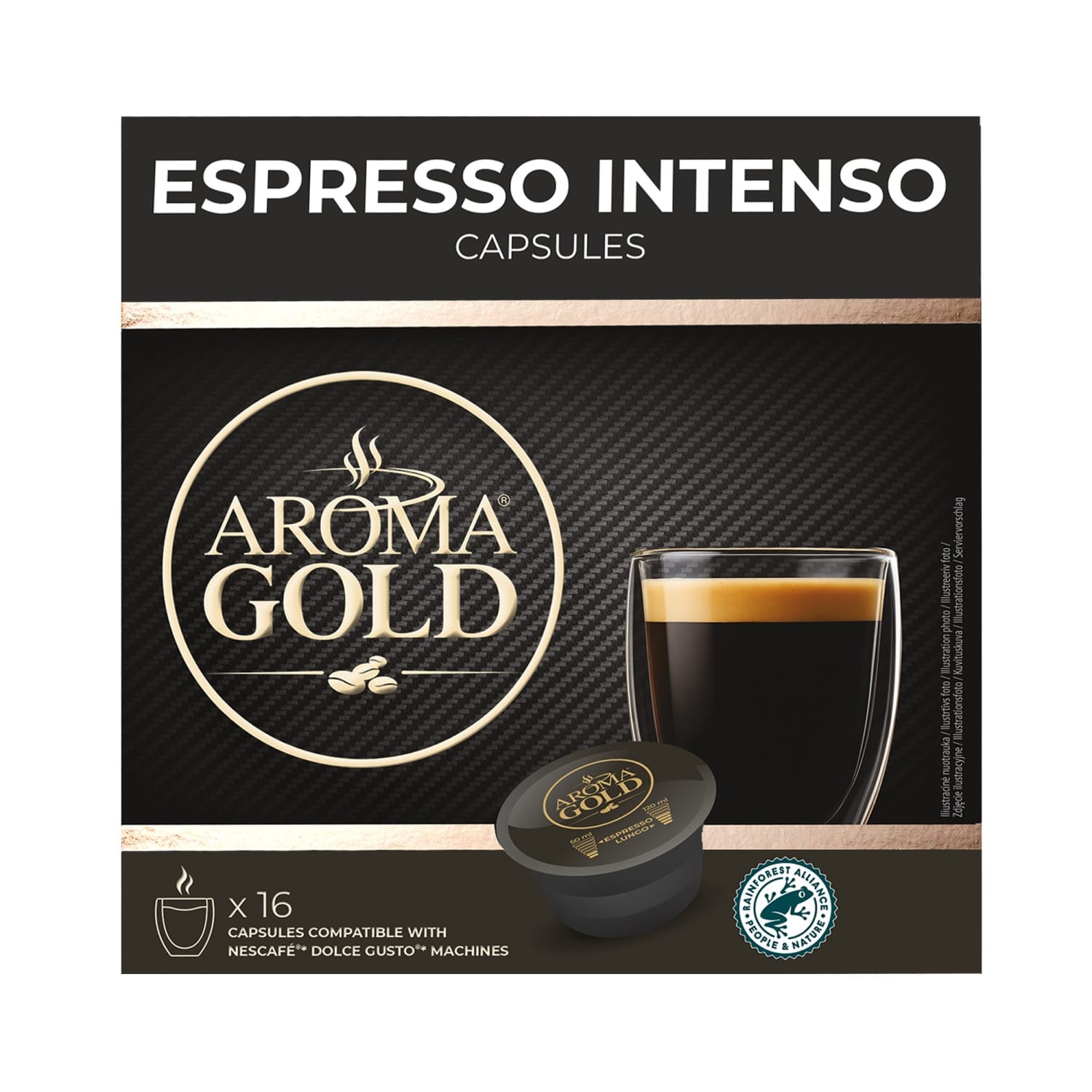 Kohvikapslid Aroma Gold Espresso Intenso 128g