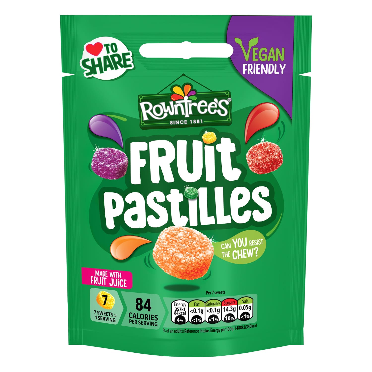 Želejkonf. Rowntrees Pastilles augļu g. 143g