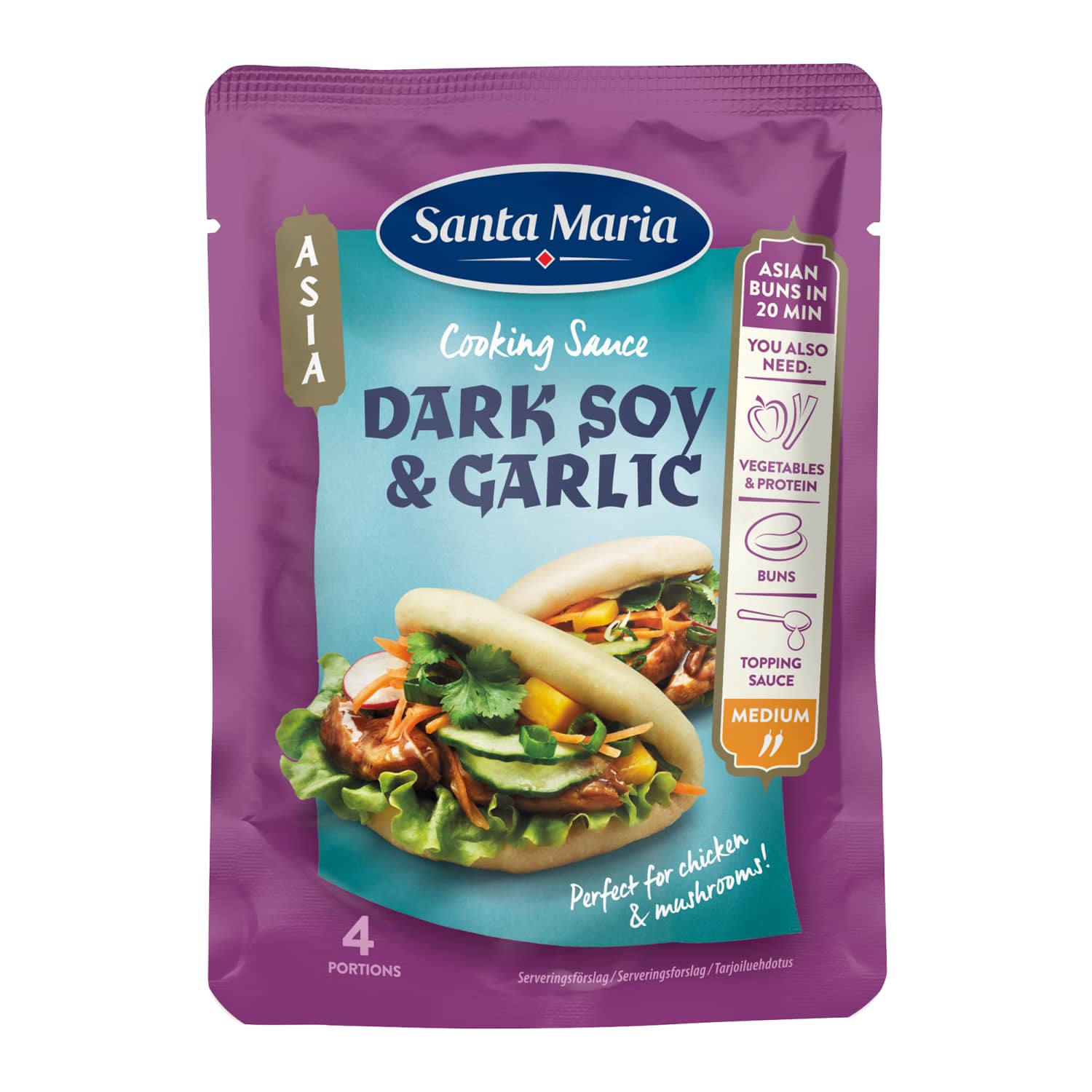 Wok pad. su soja ir česn. SANTA MARIA, 100 g