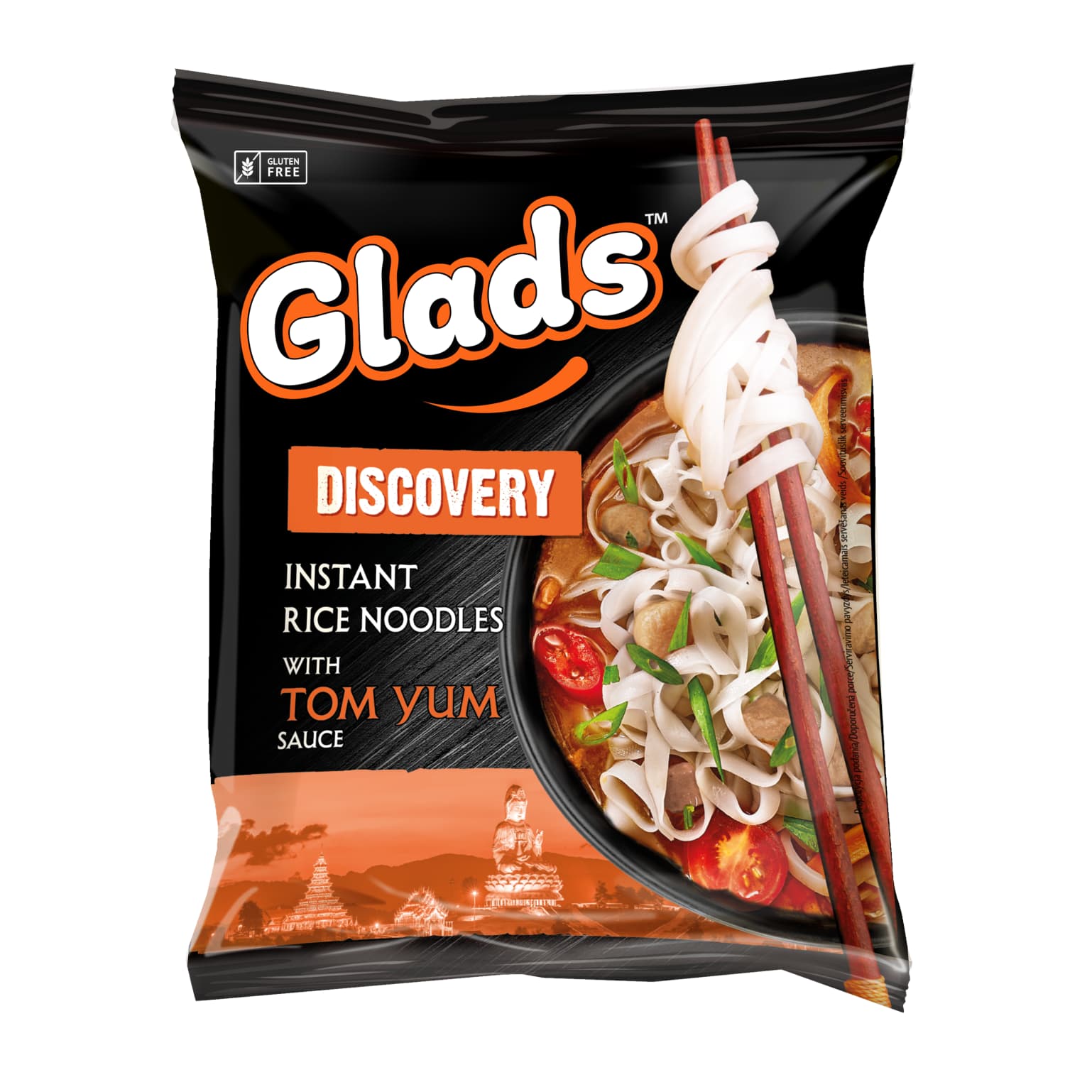 Ryžių makaronai GLADS Tom Yum skonio, 65 g