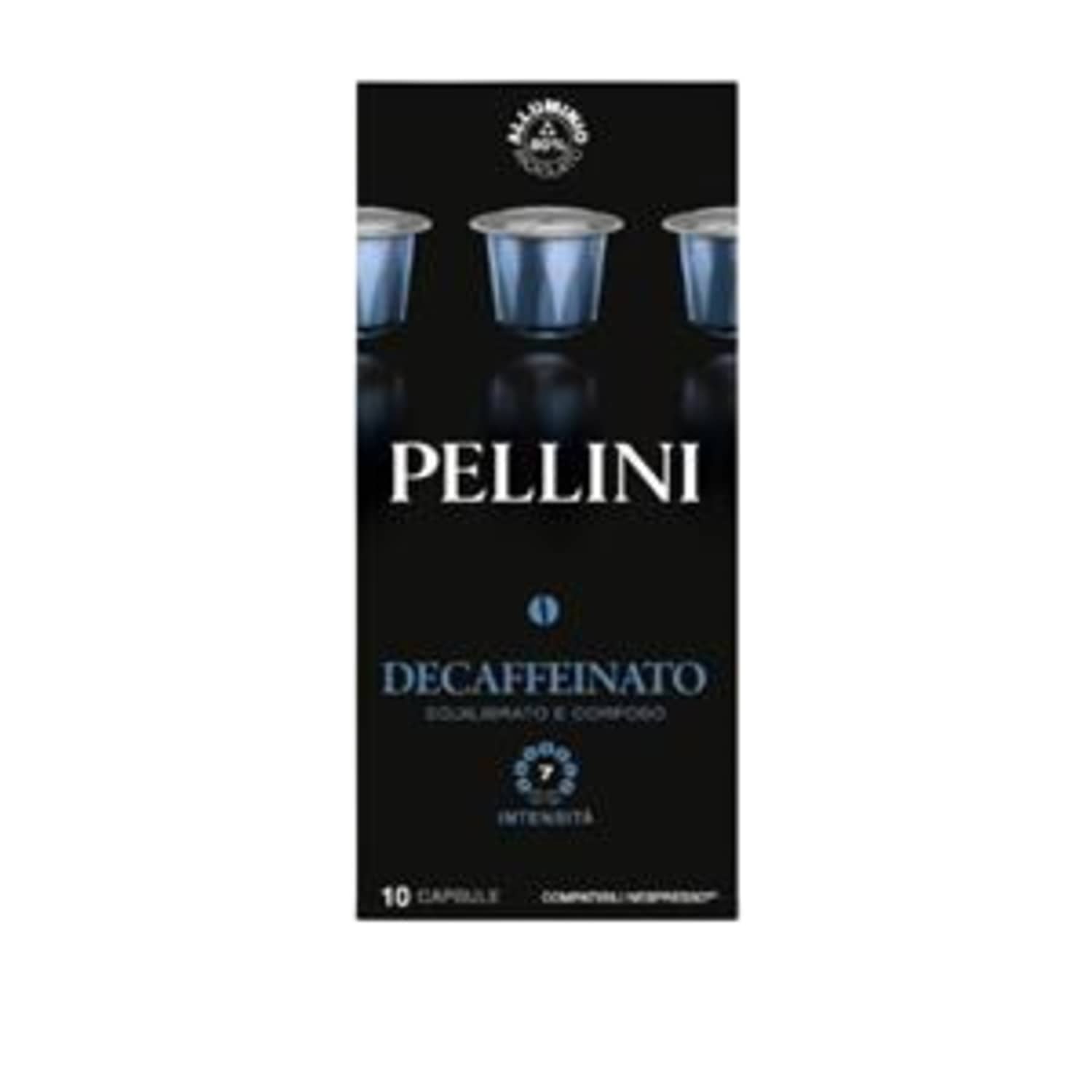 Kavos kapsulės PELLINI DECAFFEINATO, 10x5,5 g