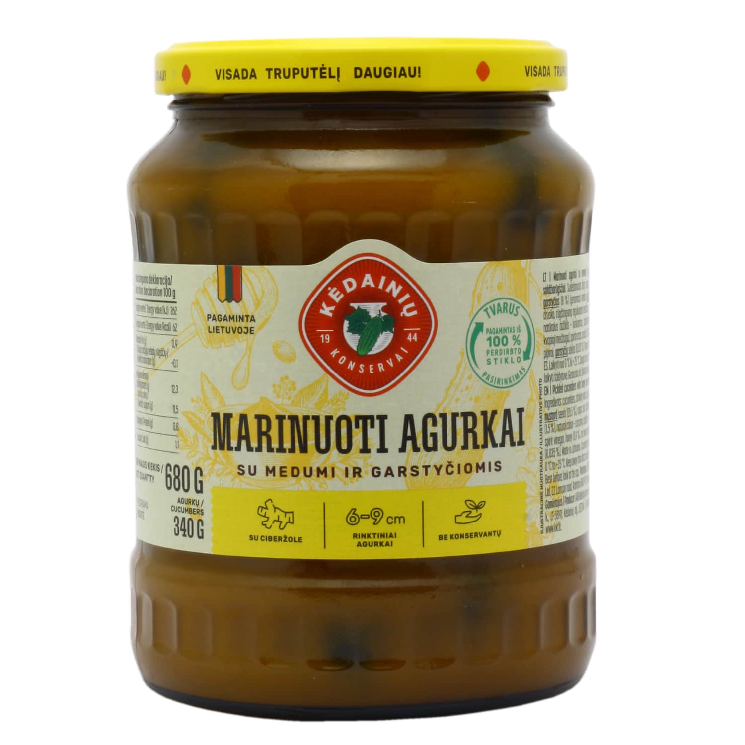 Mar. agurkai KKF su med., garst. 680 / 340 g