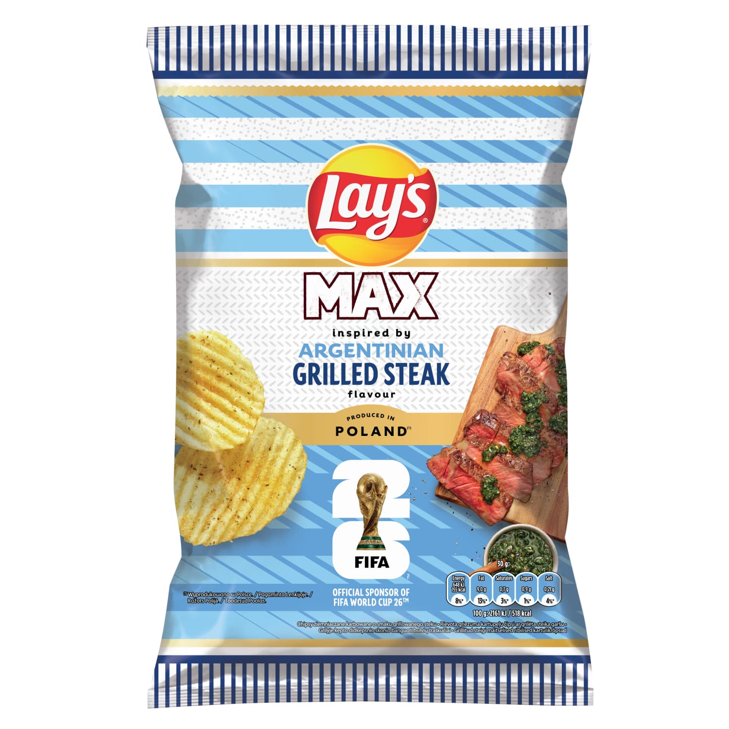 Kartulikrõpsud Max Grilled Steak Lays 120g