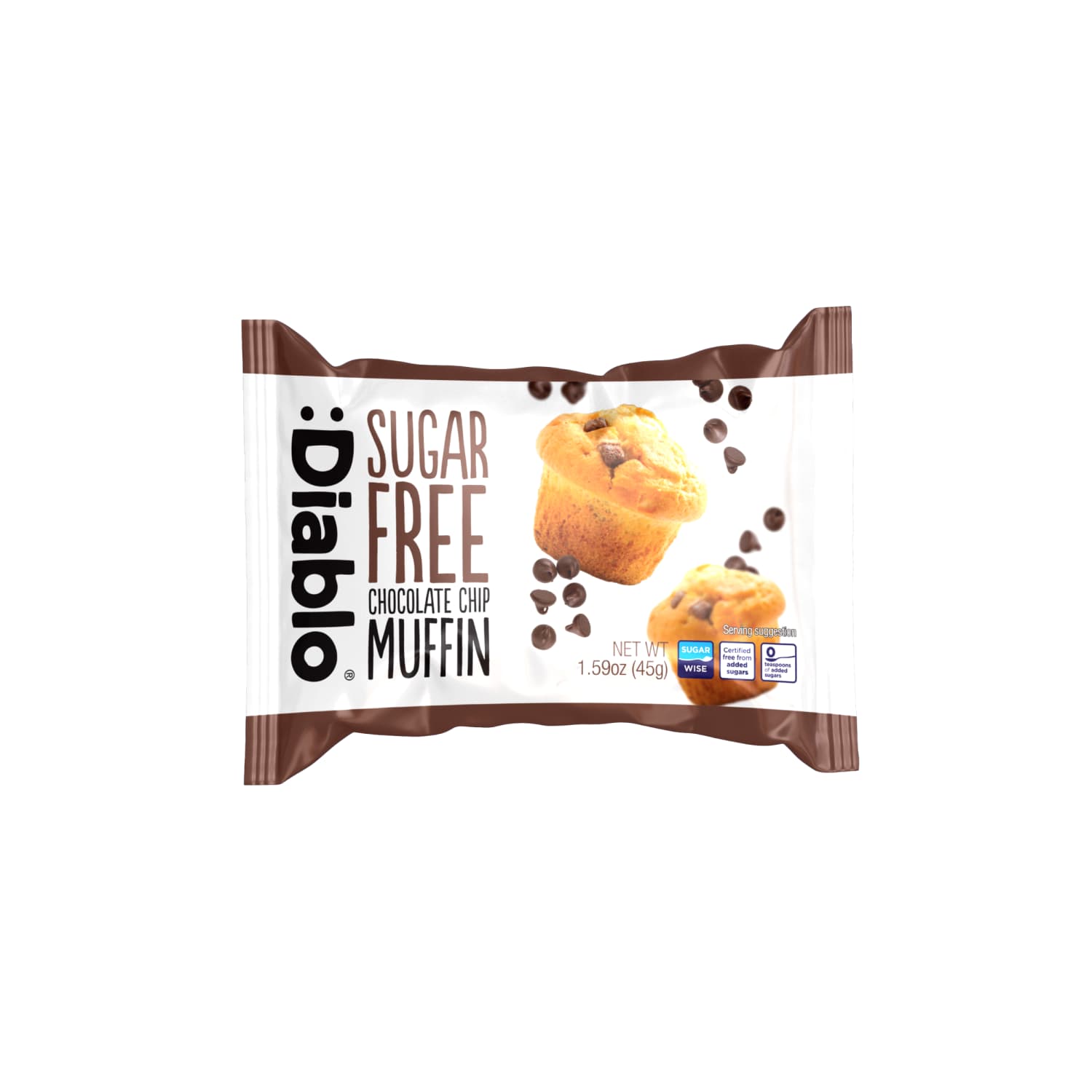 Muffin šokolaaditükkidega Diablo mag.ain. 45g